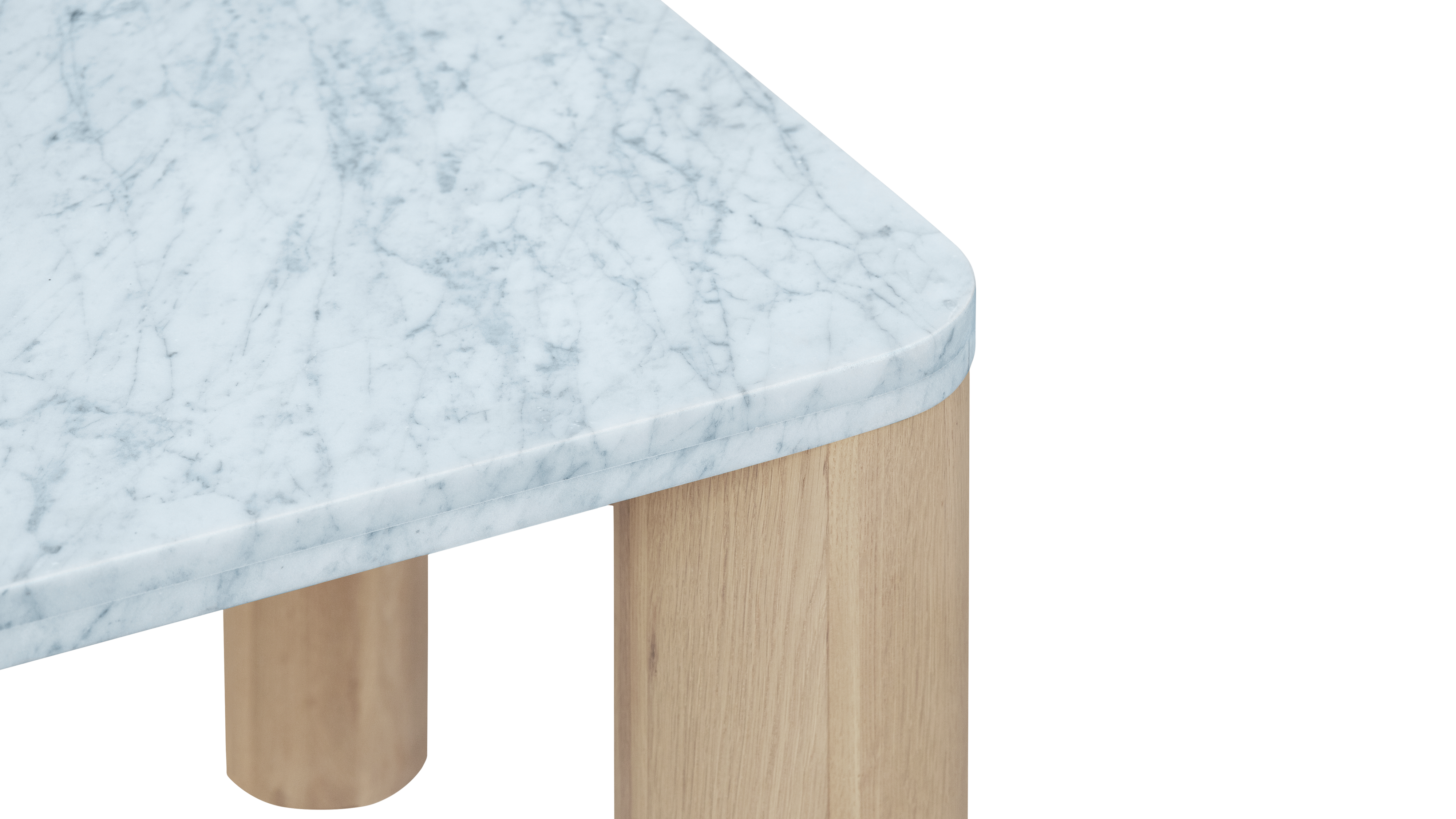 Field Dining Table, Seats 6-8 People, Oak/Carrara Marble