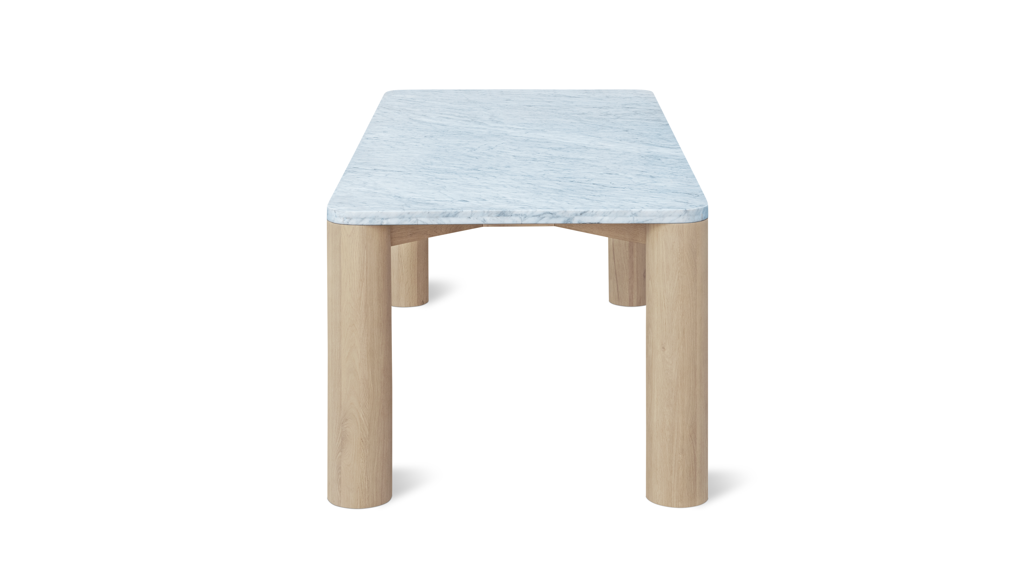 Field Dining Table, Seats 6-8 People, Oak/Carrara Marble