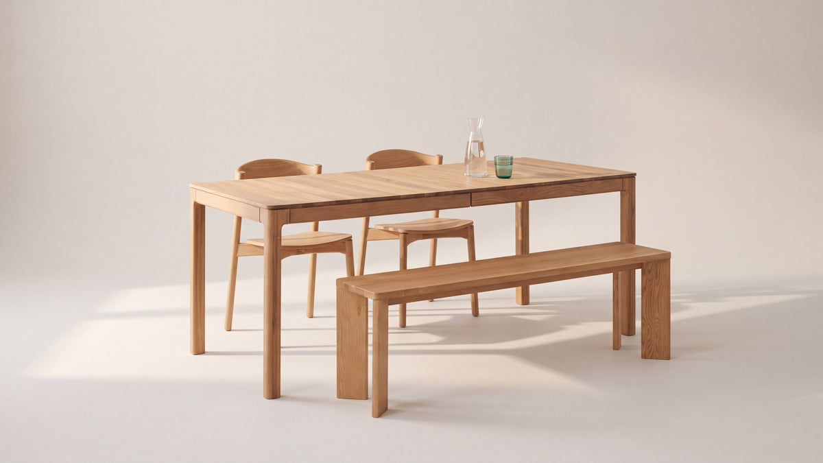 Bridge Extendable Dining Table, Seats 8-12, Oak — alternate view