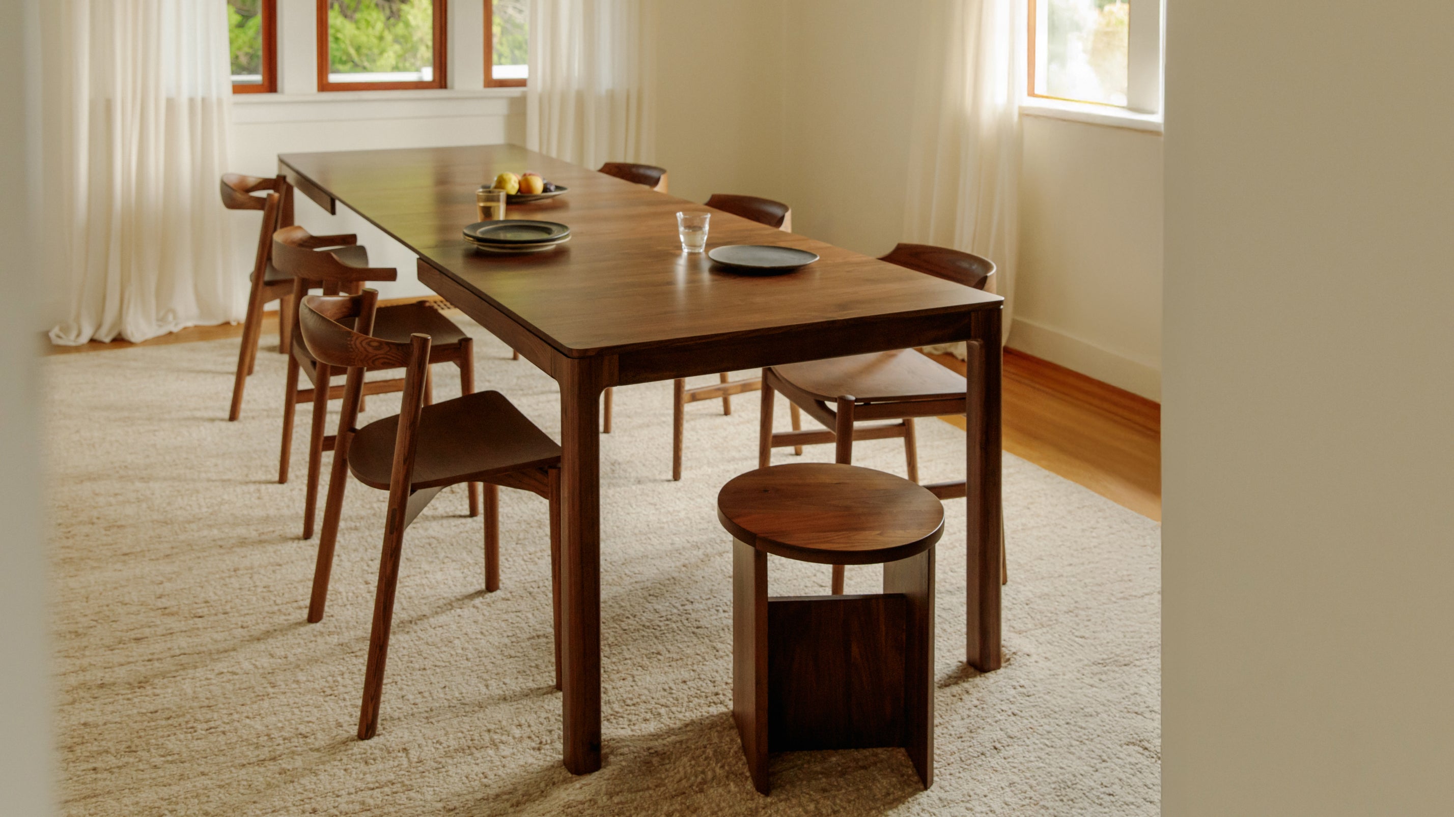 Bridge Extendable Dining Table, Seats, 6 - 10, American Walnut - Sundays Company CanadaDIN-YC-001-109