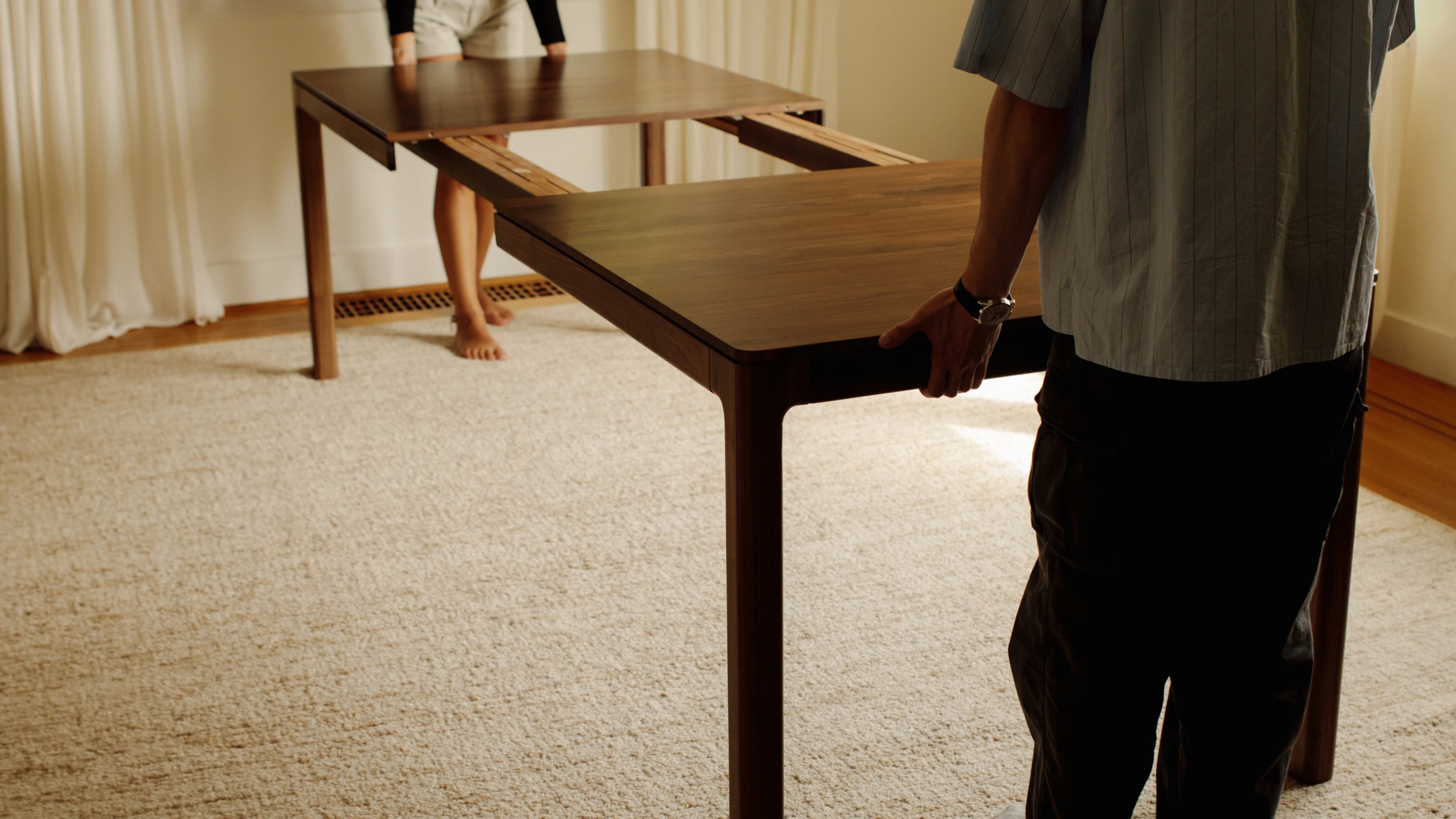 Bridge Extendable Dining Table, Seats, 6 - 10, American Walnut - Sundays Company CanadaDIN-YC-001-109