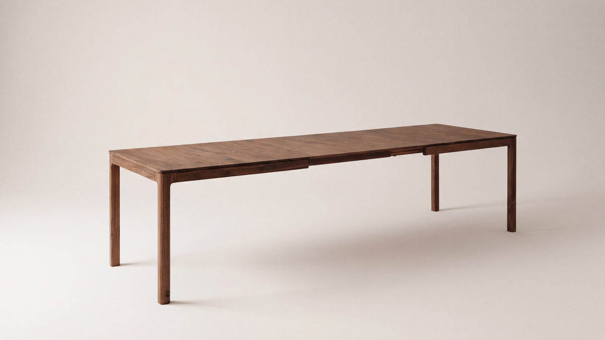 Bridge Extendable Dining Table, Seats 8-12, American Walnut — alternate view