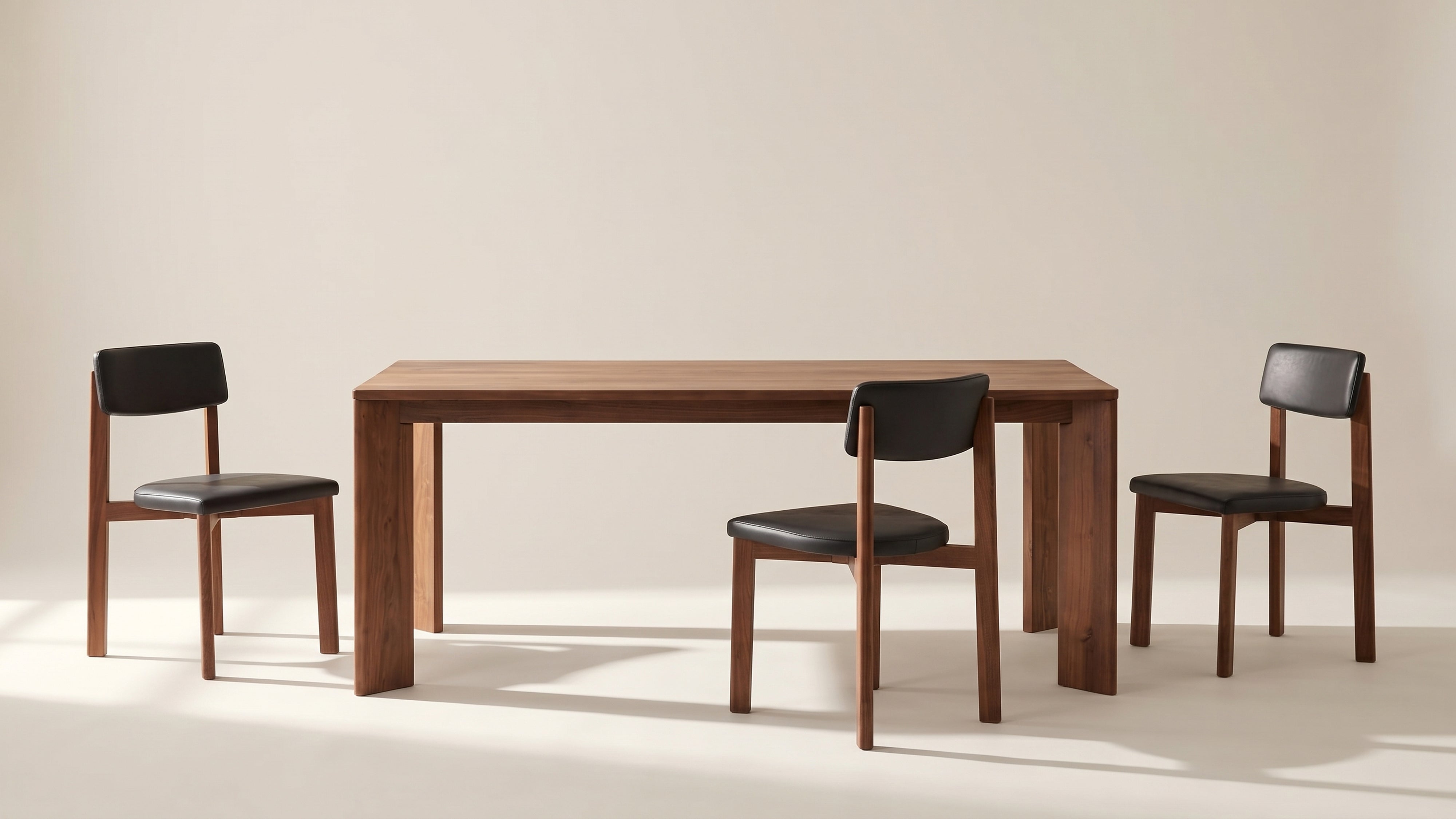 Frame Dining Chair, Walnut, Caviar