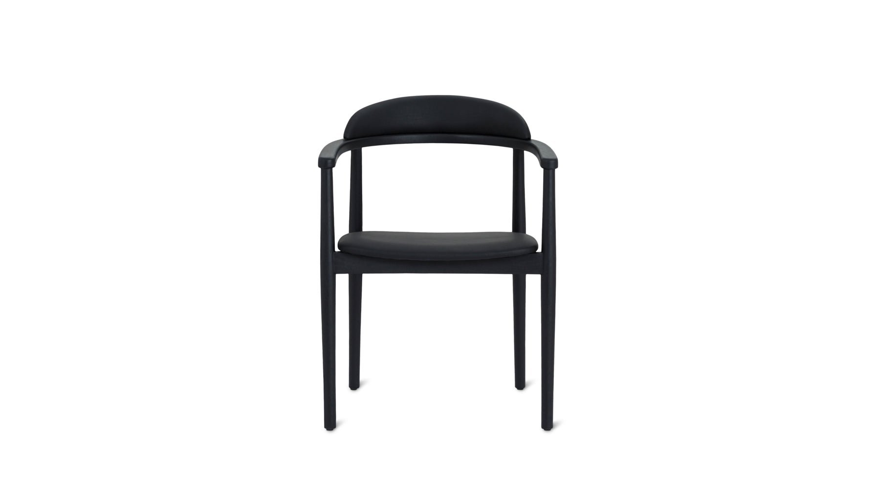 Count On Me Dining Chair, Black Oak, Black Seat - Image 1