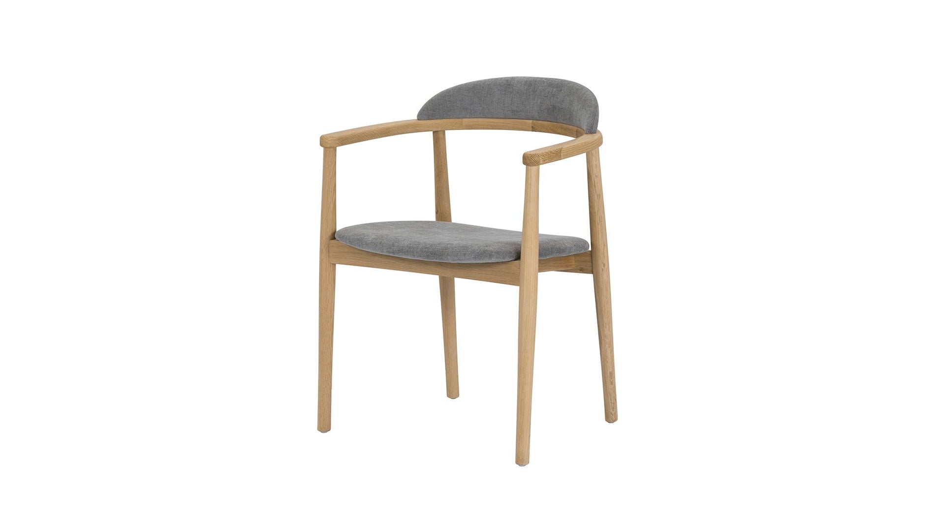 Count On Me Dining Chair, Oak, Grey Seat_image