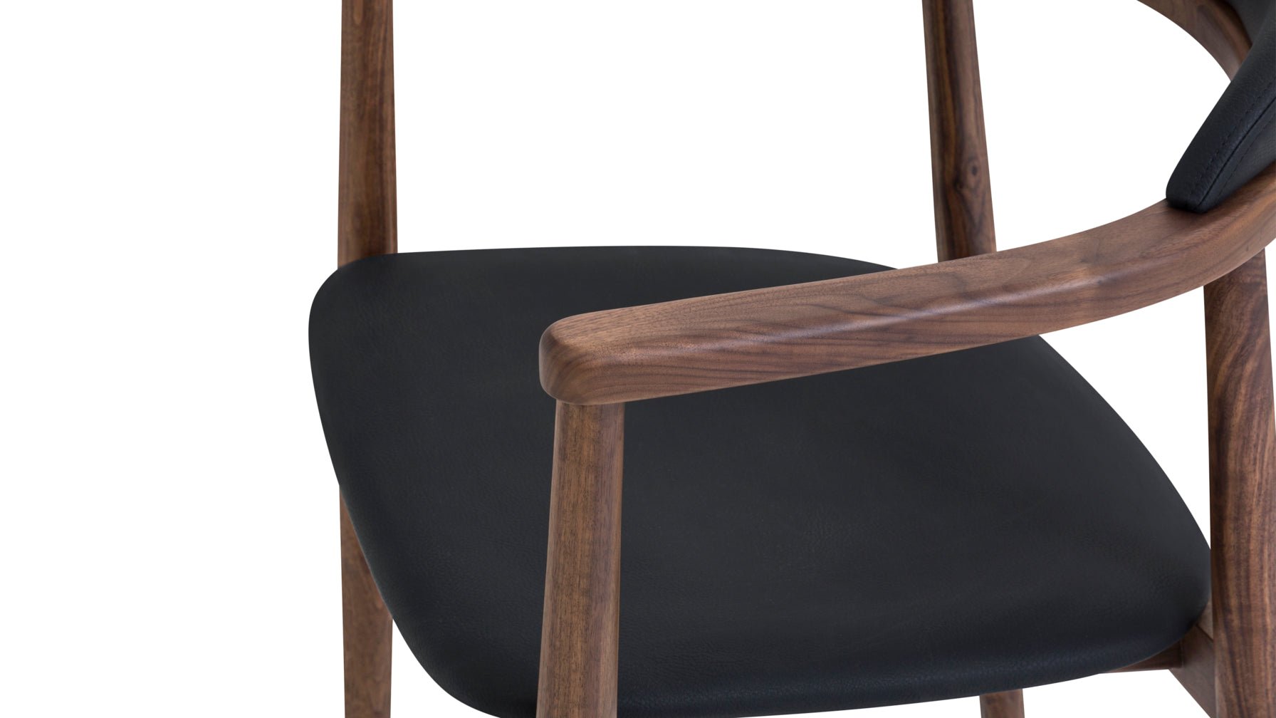 Count On Me Dining Chair, Walnut, Black Seat - Image 7