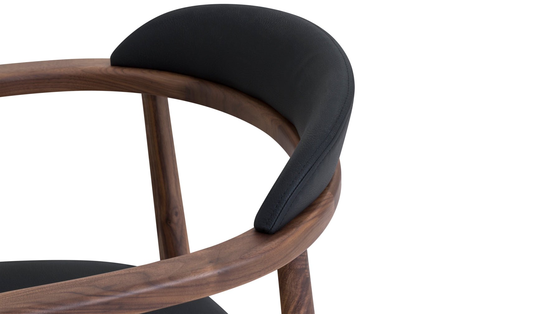 Count On Me Dining Chair, Walnut, Black Seat - Image 9