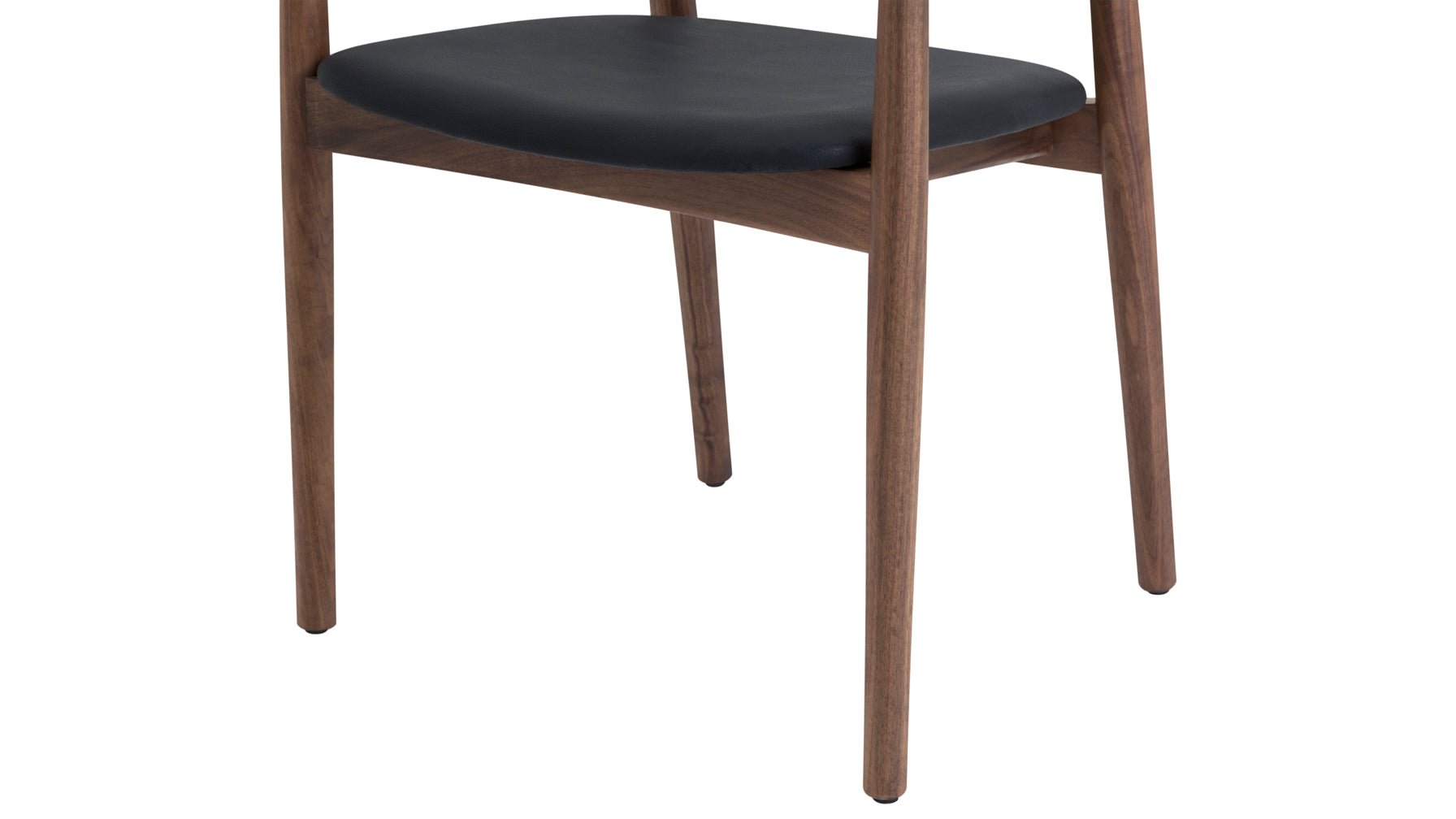 Count On Me Dining Chair, Walnut, Black Seat