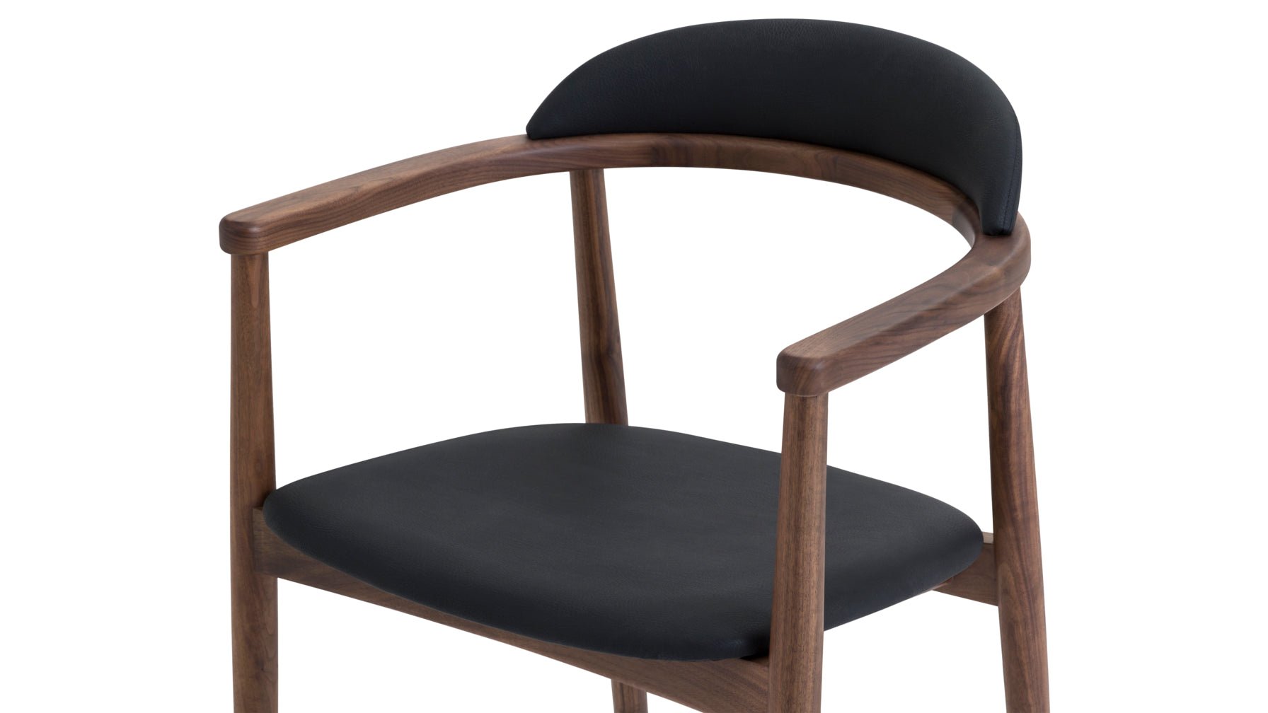 Count On Me Dining Chair, Walnut, Black Seat