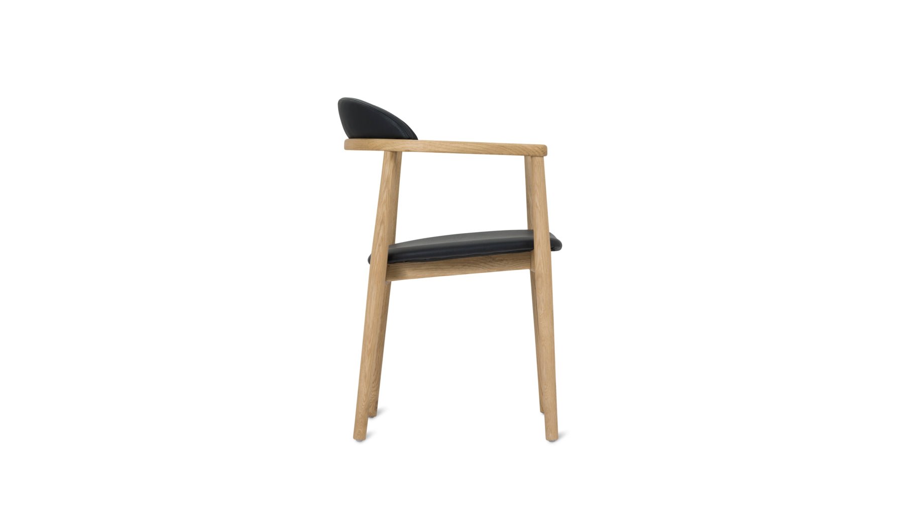 Count On Me Dining Chair, Oak, Black Seat