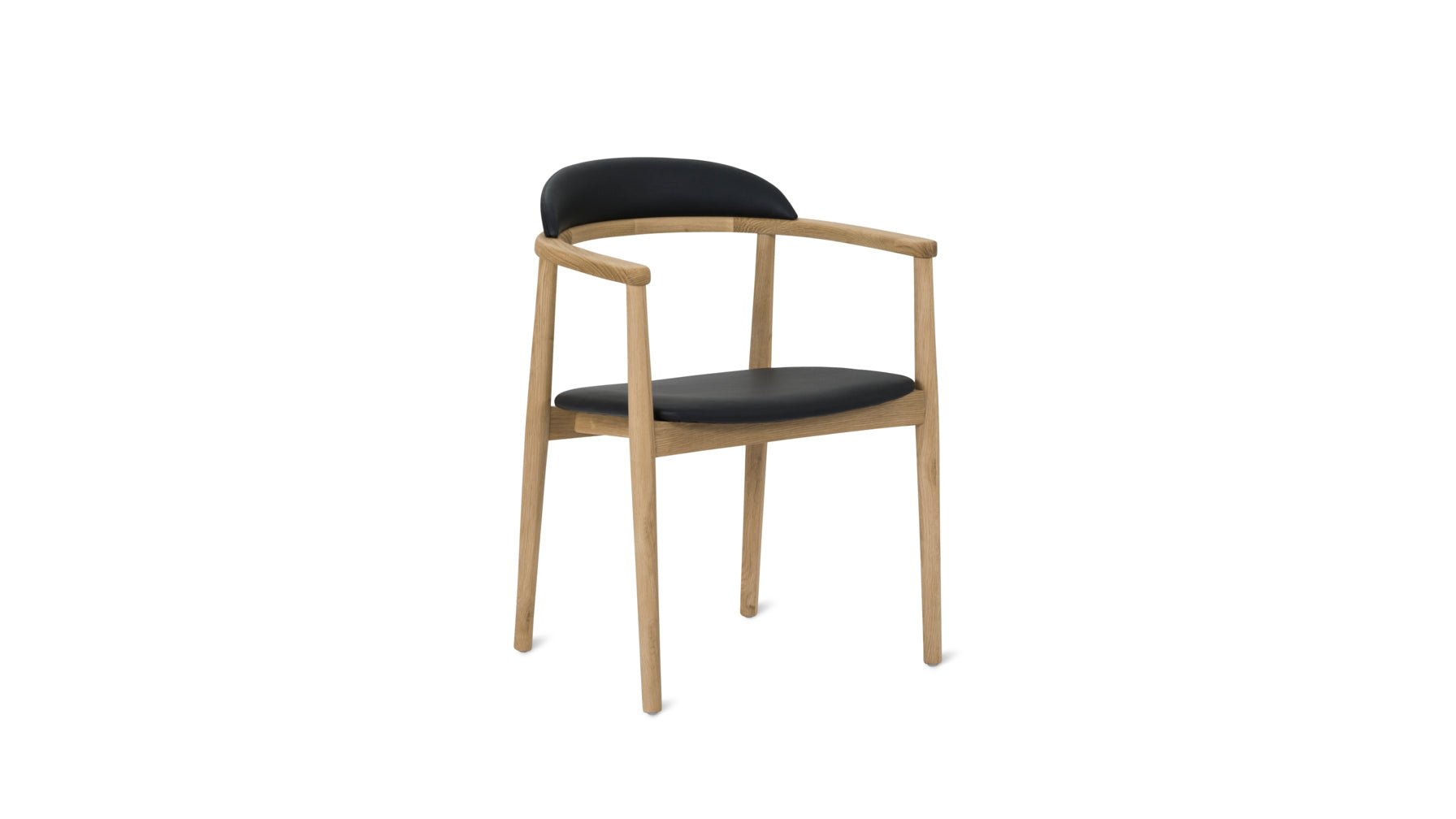 Count On Me Dining Chair, Oak, Black Seat