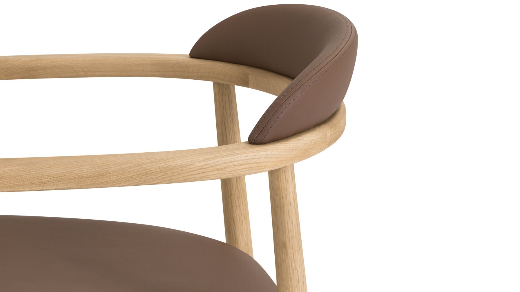 Count On Me Dining Chair, Oak, Brown Seat - Image 7