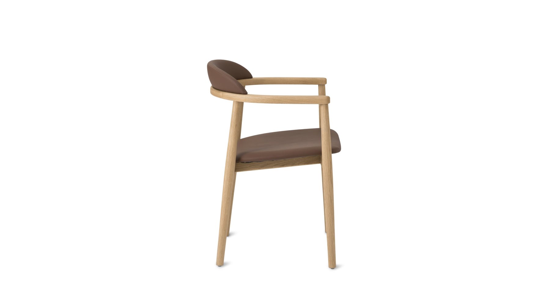 Count On Me Dining Chair, Oak, Brown Seat