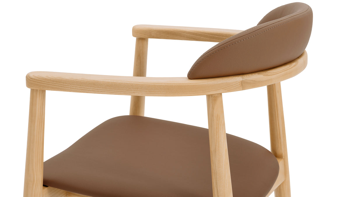 Count On Me Dining Chair, Ash, Brown Seat