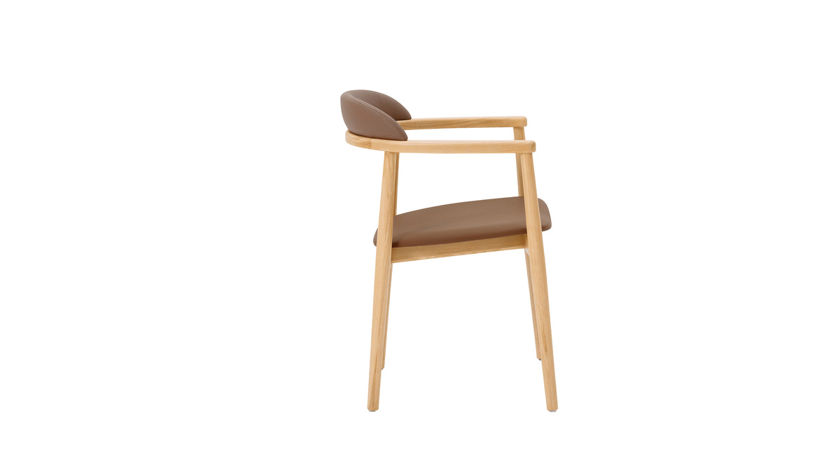 Count On Me Dining Chair, Ash, Brown Seat