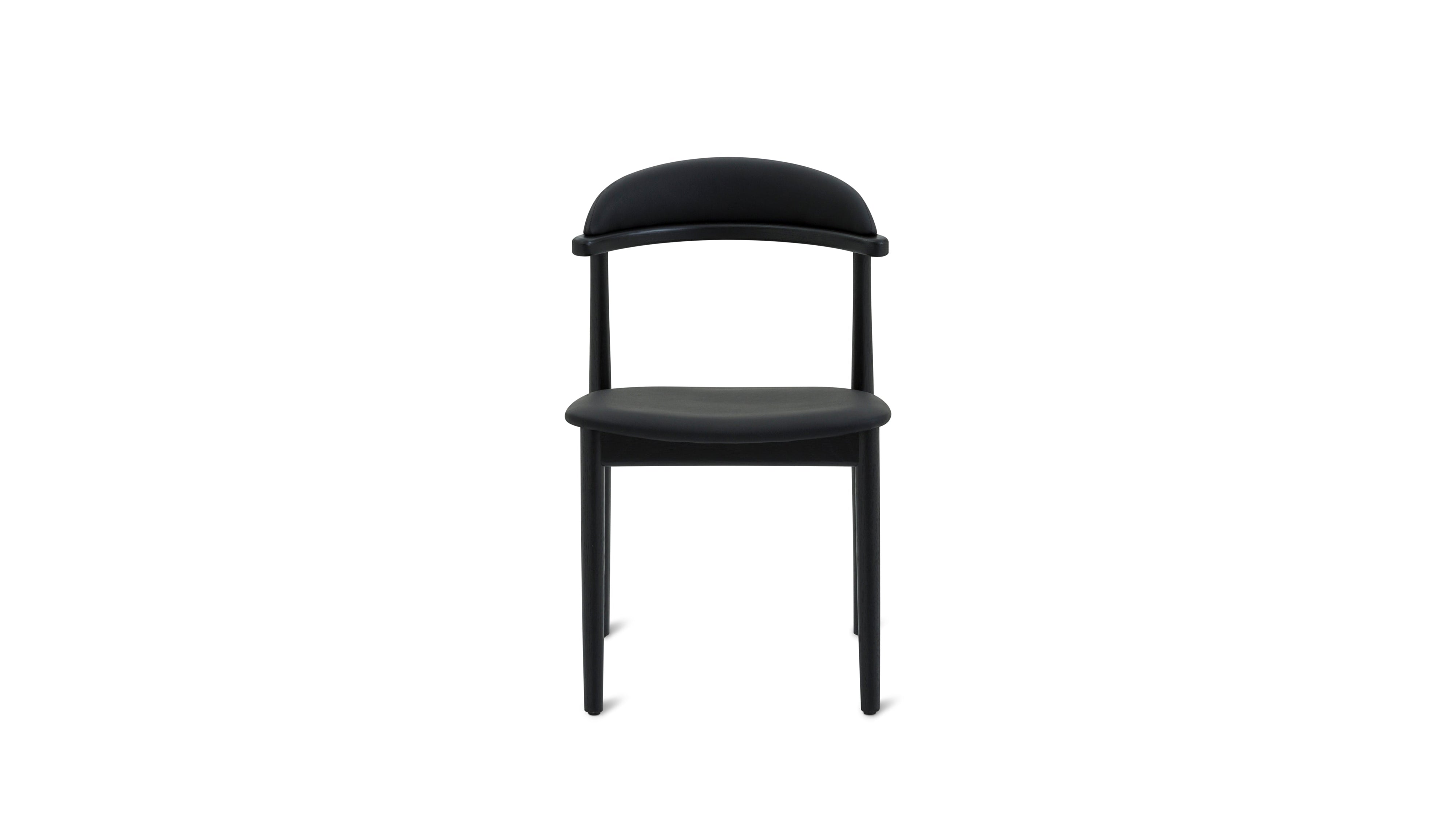 Count On Me Armless Dining Chair (Set of Two), Black Oak, Black Seat - Sundays Company CanadaDNC-SH-011-002