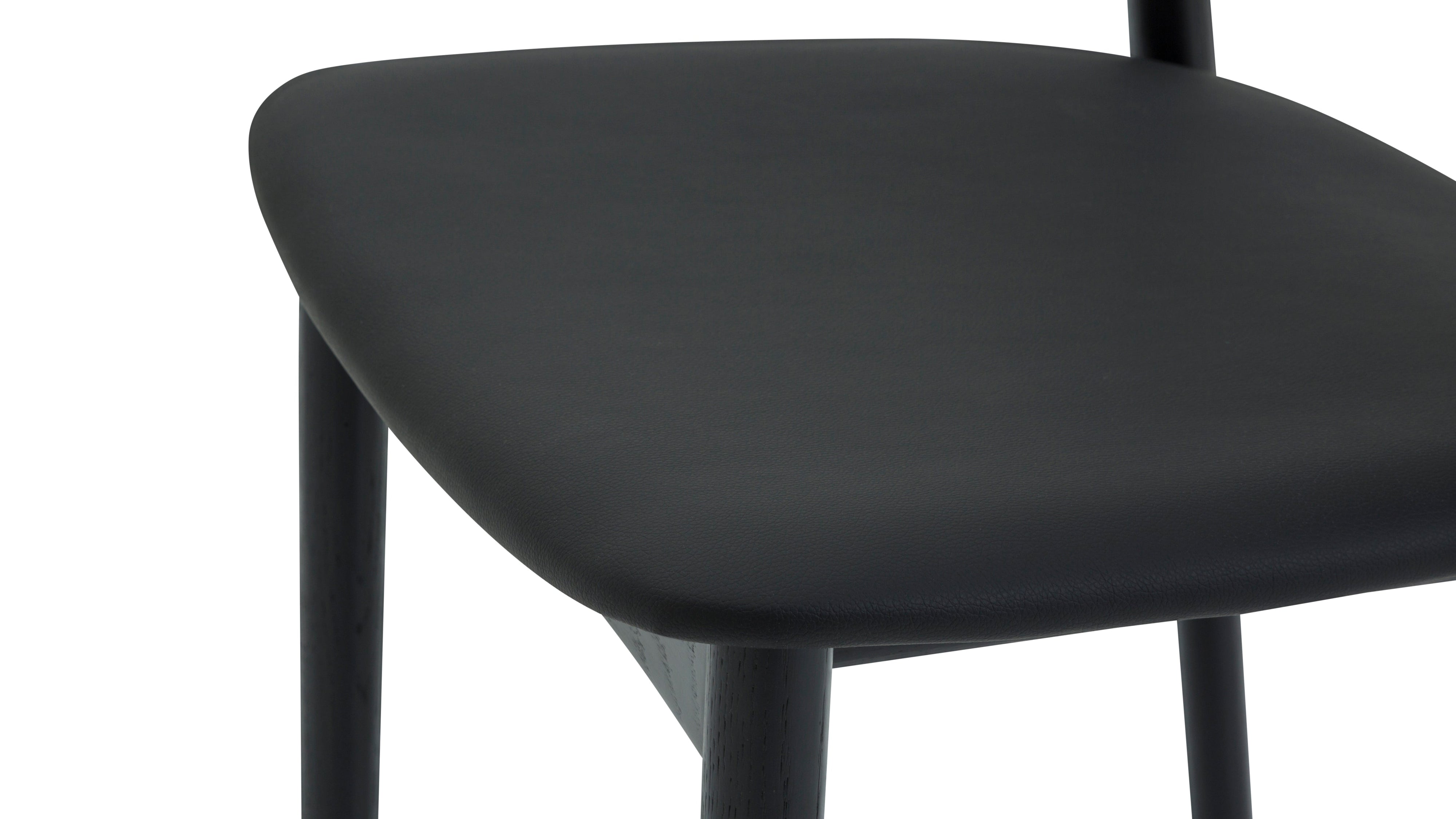 Count On Me Armless Dining Chair (Set of Two), Black Oak, Black Seat - Sundays Company CanadaDNC-SH-011-002