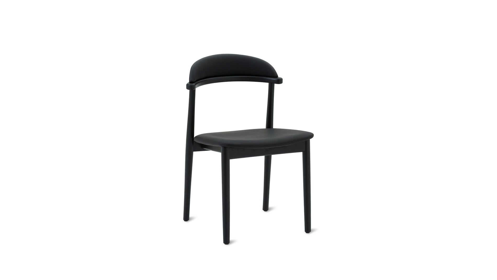 Count On Me Armless Dining Chair (Set of Two), Black Oak, Black Seat_image