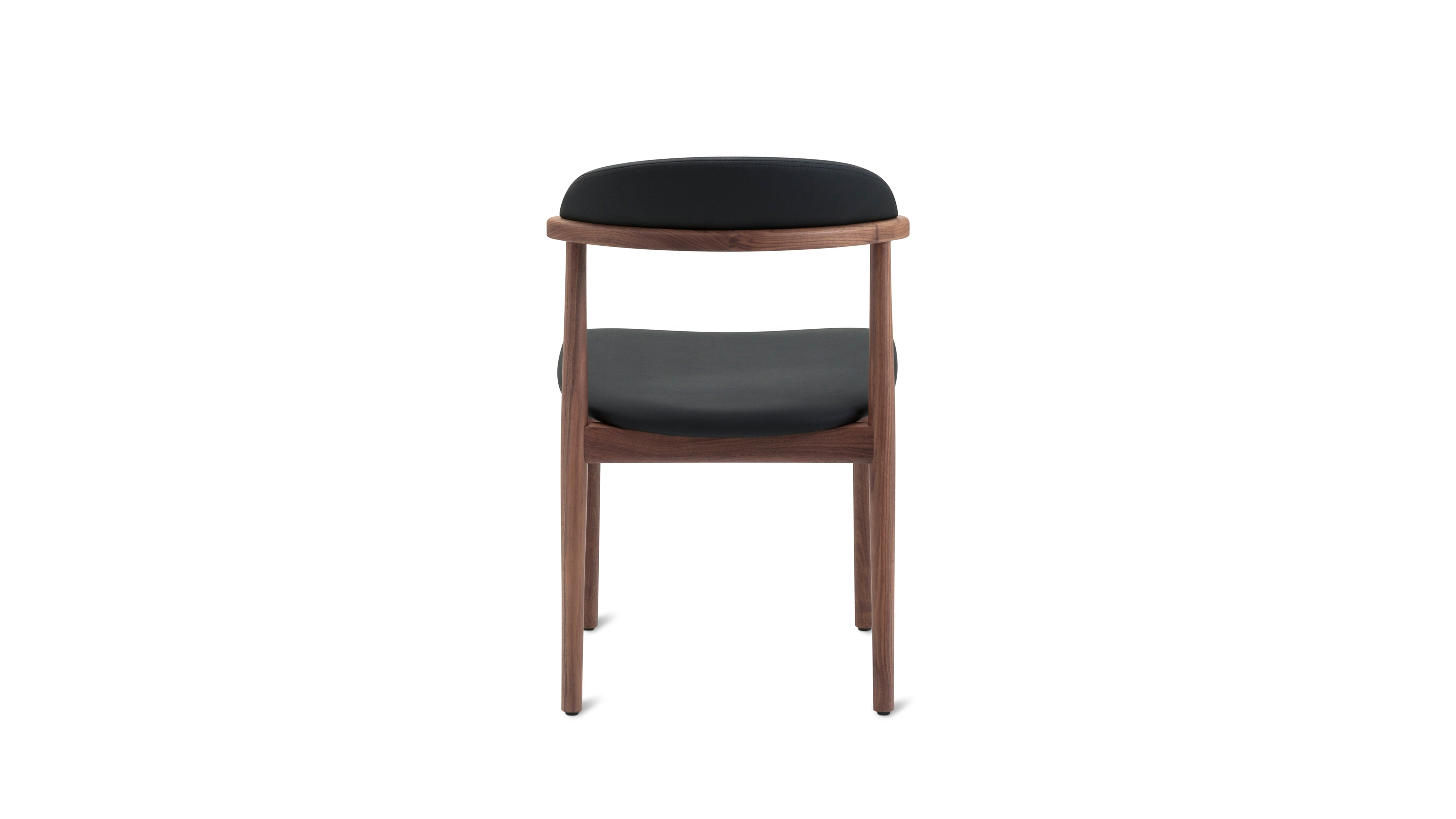 Count On Me Armless Dining Chair (Set of Two), Walnut, Black Seat - Sundays Company CanadaDNC-SH-011-051