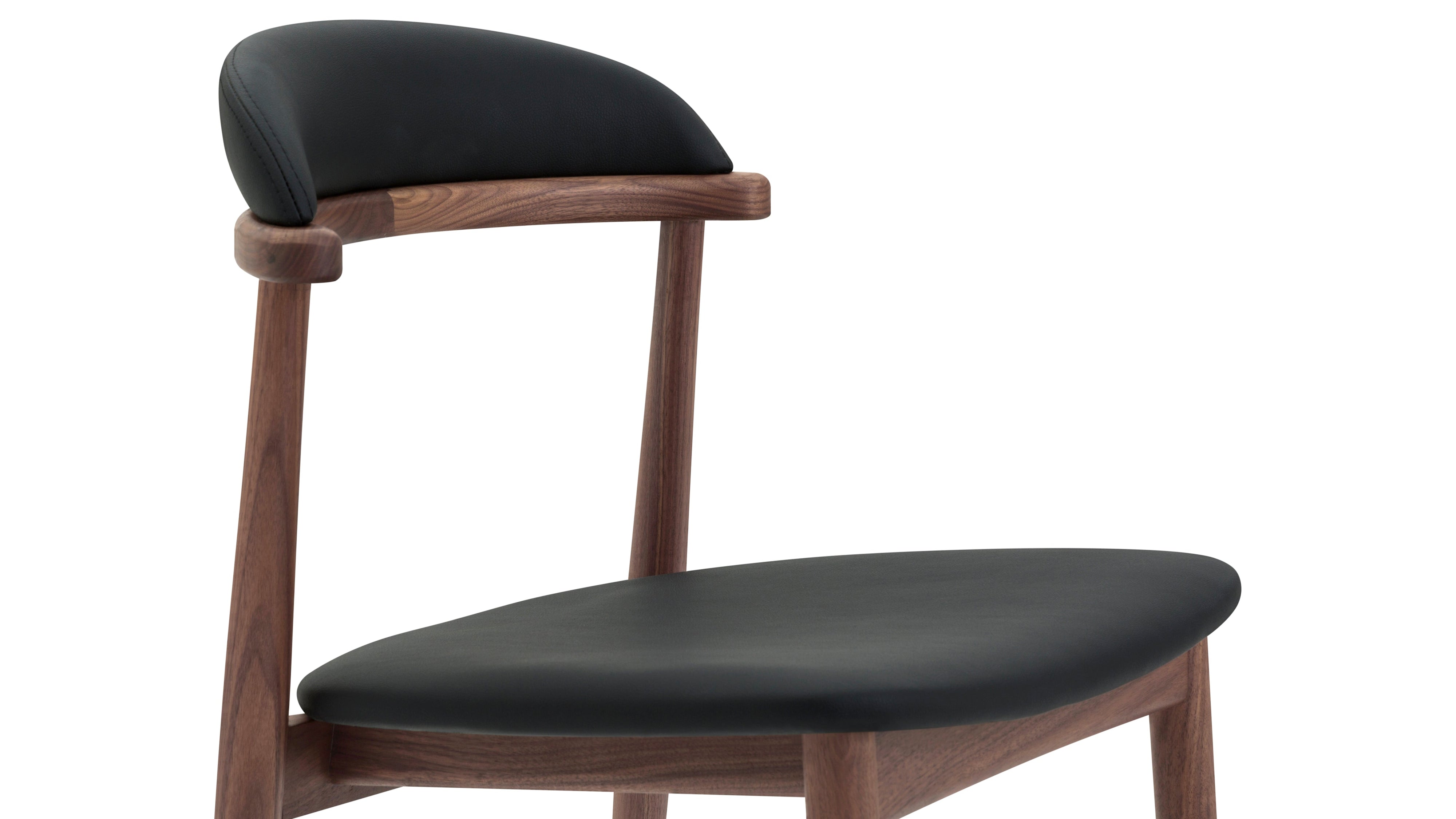 Count On Me Armless Dining Chair (Set of Two), Walnut, Black Seat - Sundays Company CanadaDNC-SH-011-051