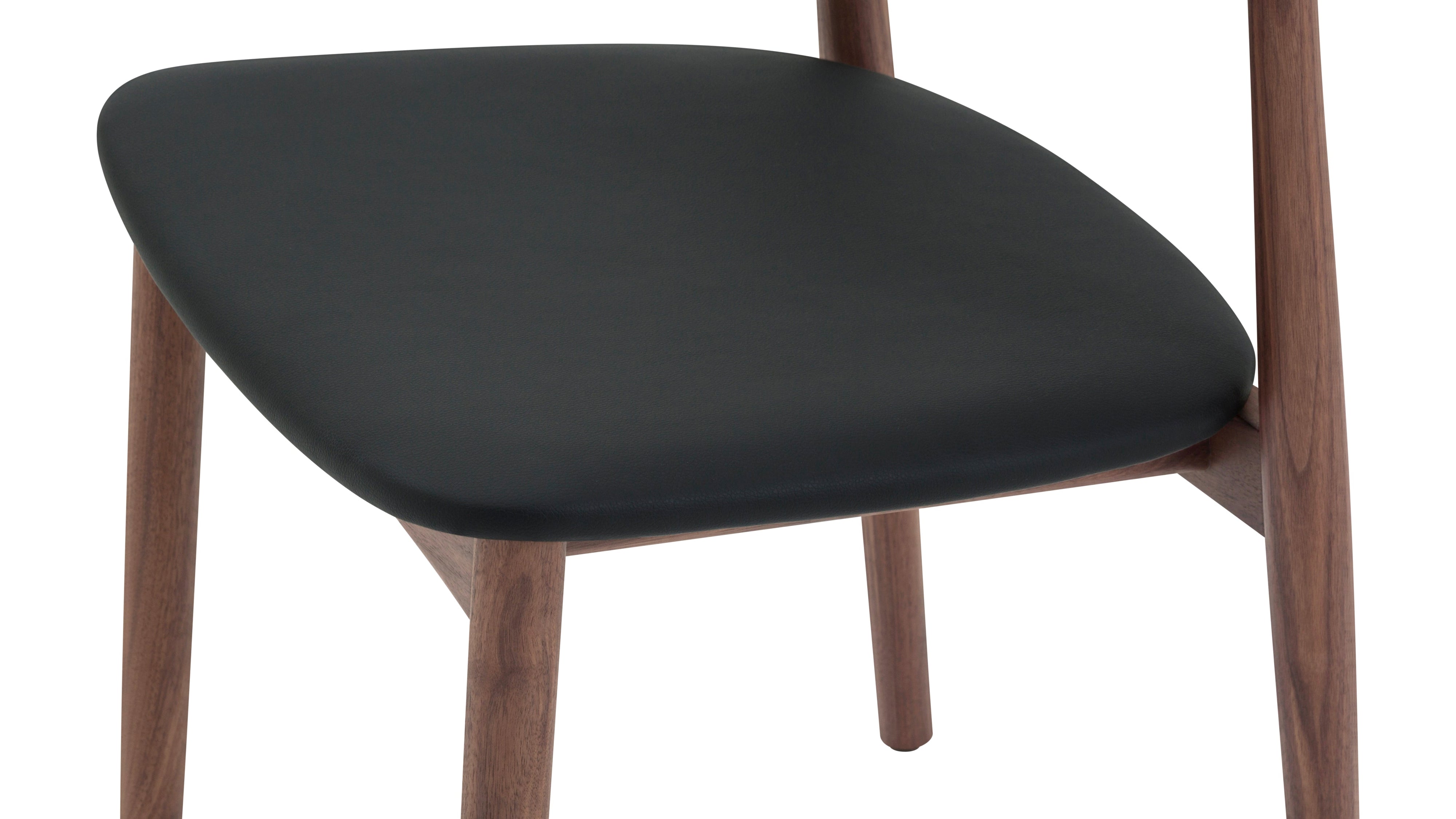 Count On Me Armless Dining Chair (Set of Two), Walnut, Black Seat - Sundays Company CanadaDNC-SH-011-051
