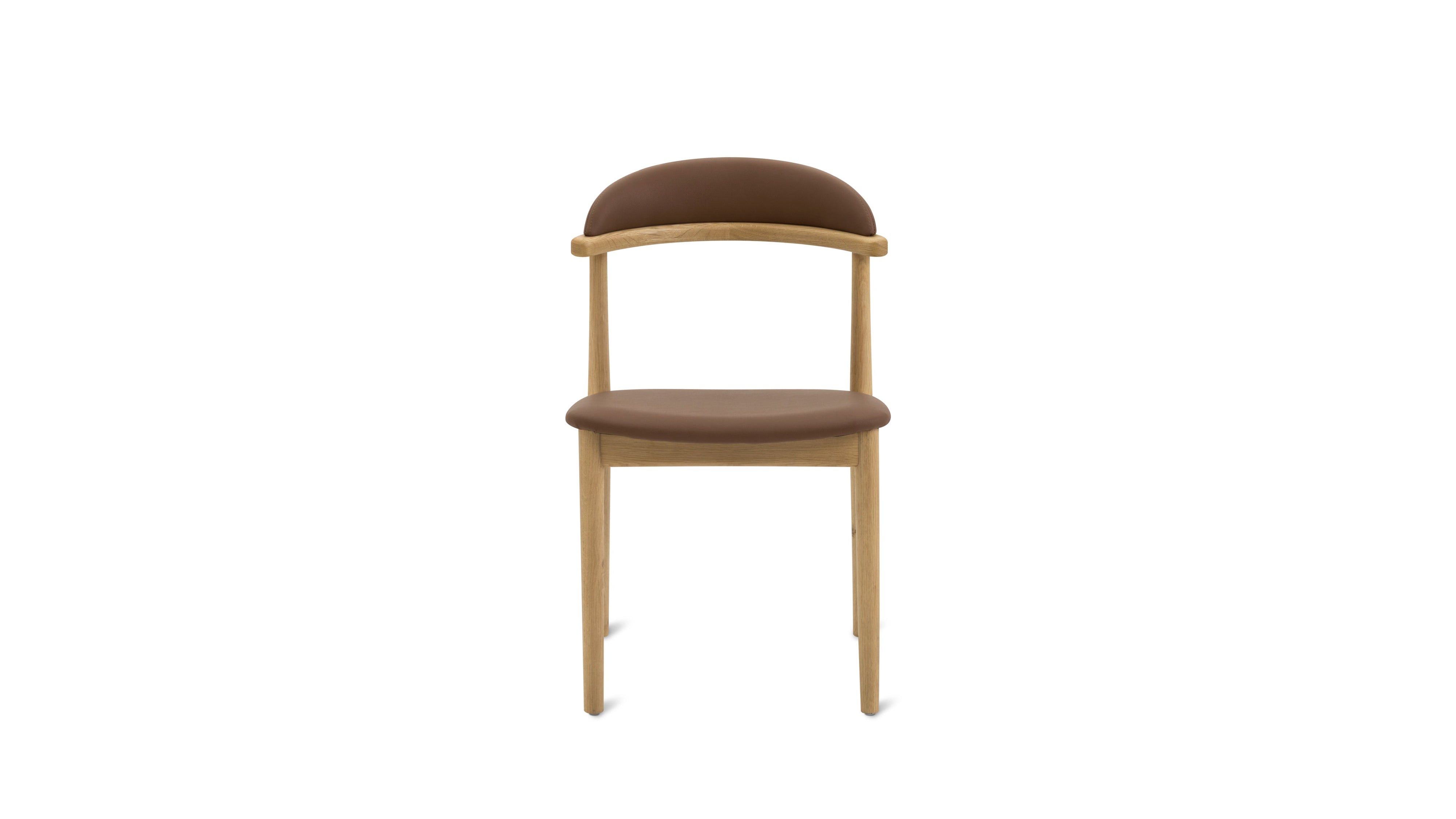 Count On Me Armless Dining Chair (Set of Two), Oak, Brown Seat - Sundays Company CanadaDNC-SH-011-057