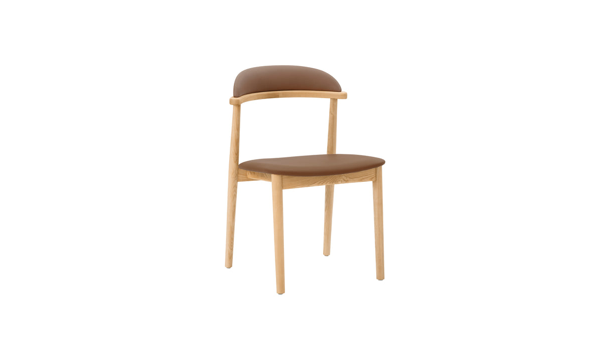 Count On Me Armless Dining Chair (Set Of Two),  Ash, Brown Seat