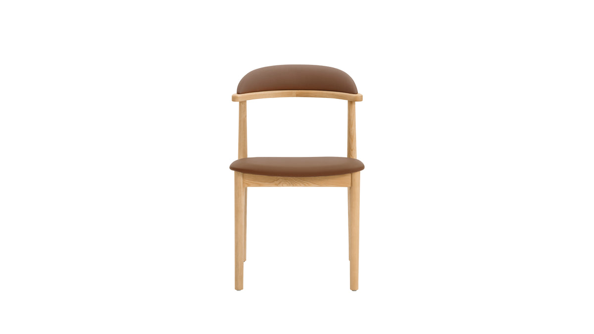 Count On Me Armless Dining Chair (Set Of Two),  Ash, Brown Seat