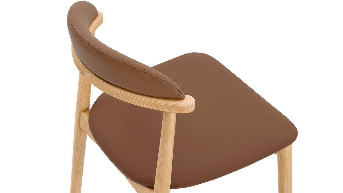 Count On Me Armless Dining Chair (Set Of Two),  Ash, Brown Seat — alternate view