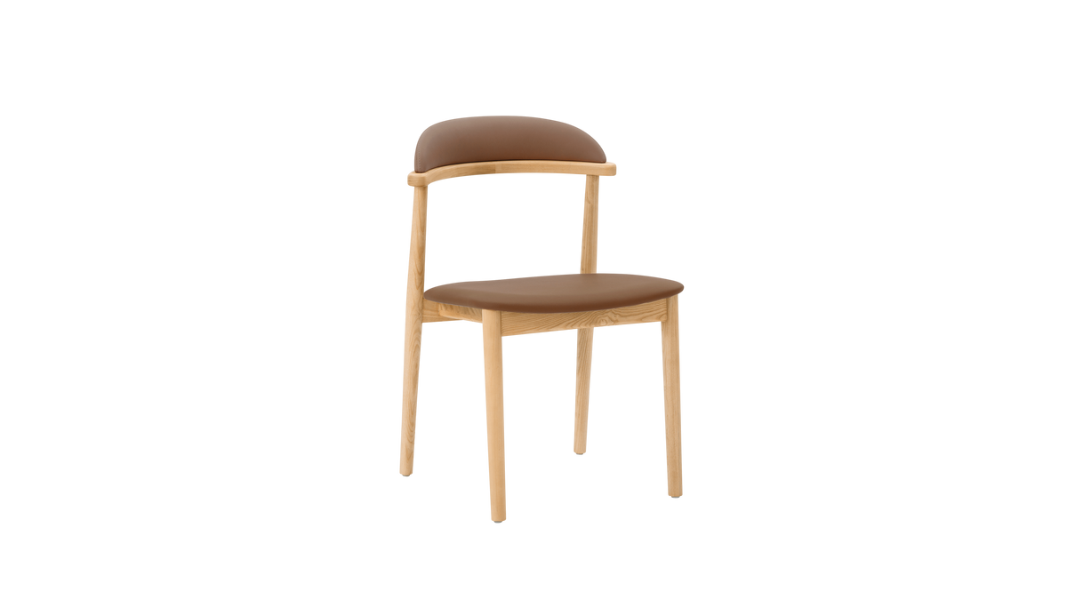 Count On Me Armless Dining Chair (Set Of Two),  Ash, Brown Seat
