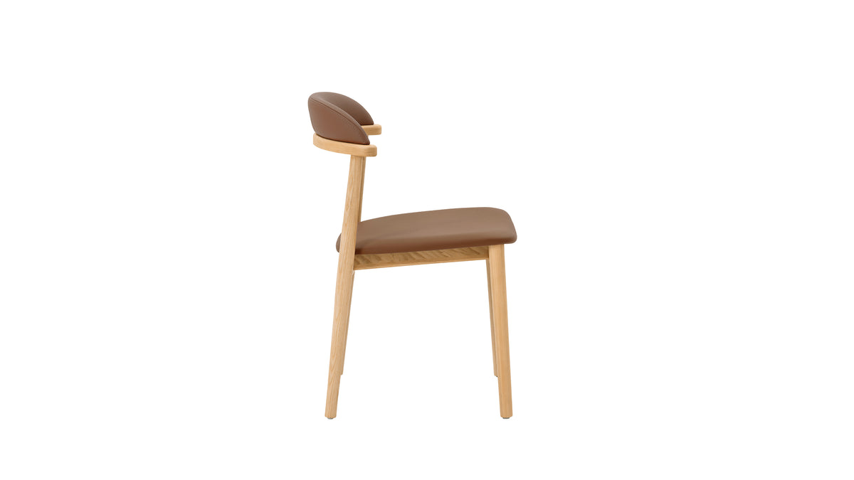 Count On Me Armless Dining Chair (Set Of Two),  Ash, Brown Seat — alternate view