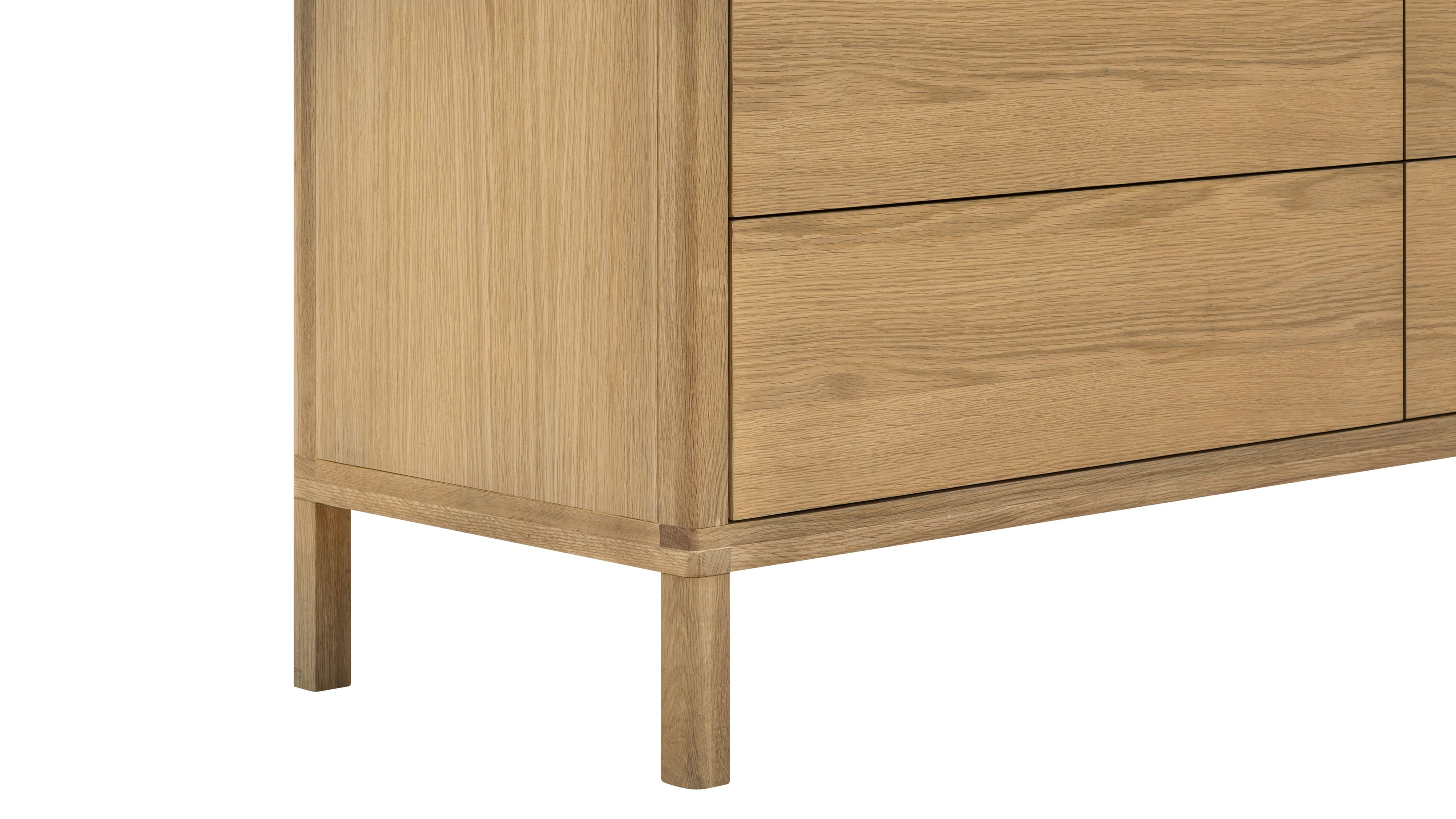 Glimpse Double Dresser, White Oak