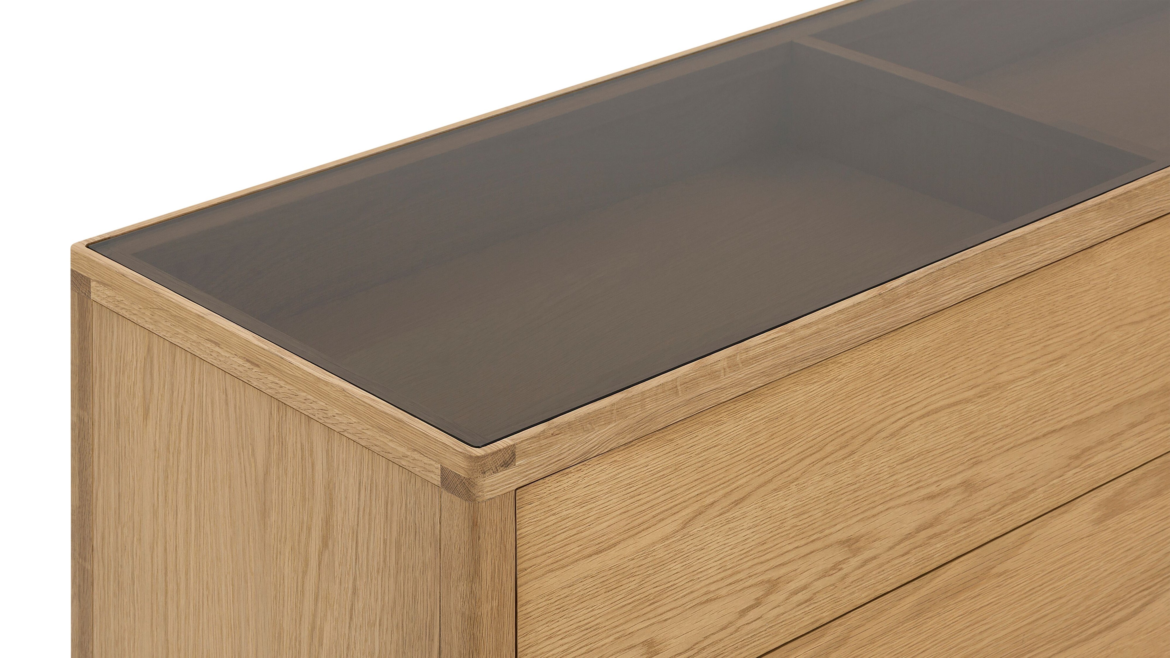 Glimpse Double Dresser, White Oak