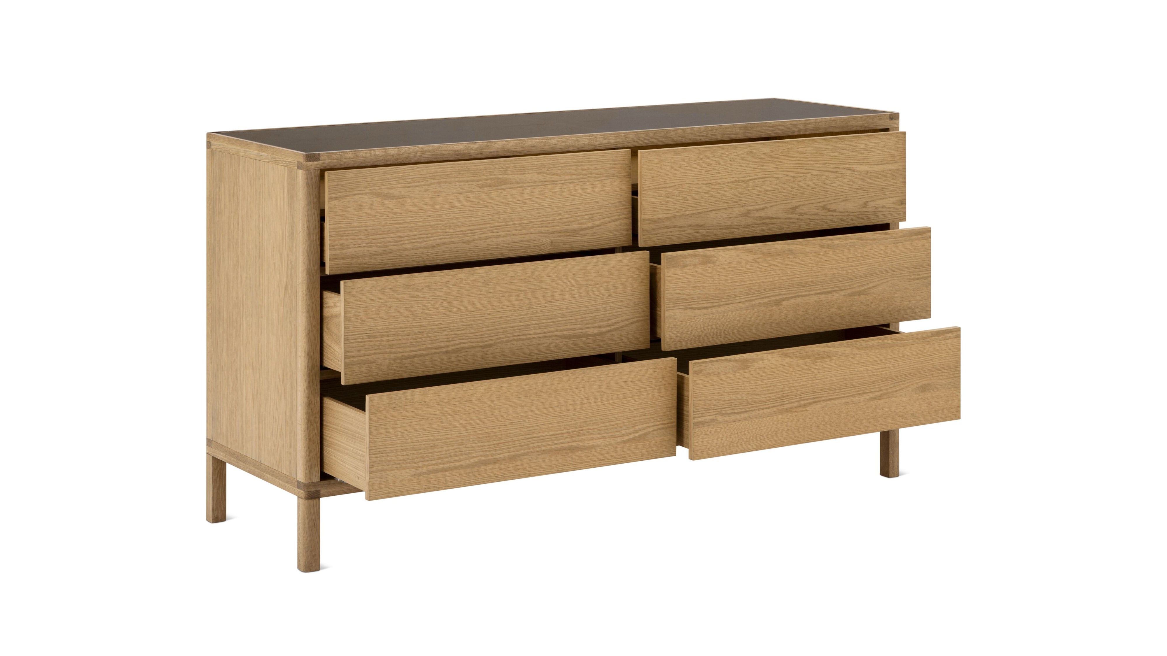 Glimpse Double Dresser, White Oak