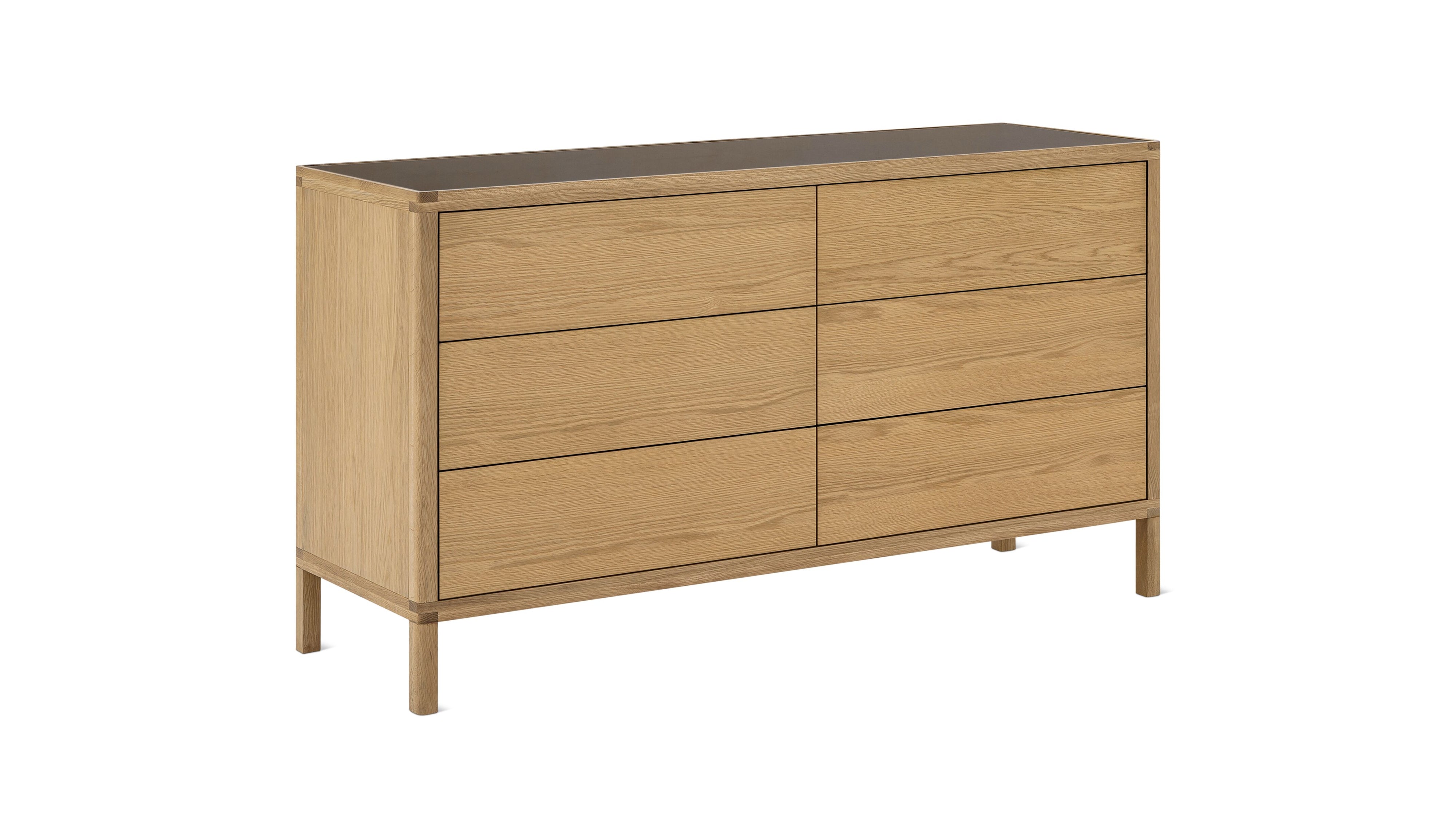 Glimpse Double Dresser, White Oak