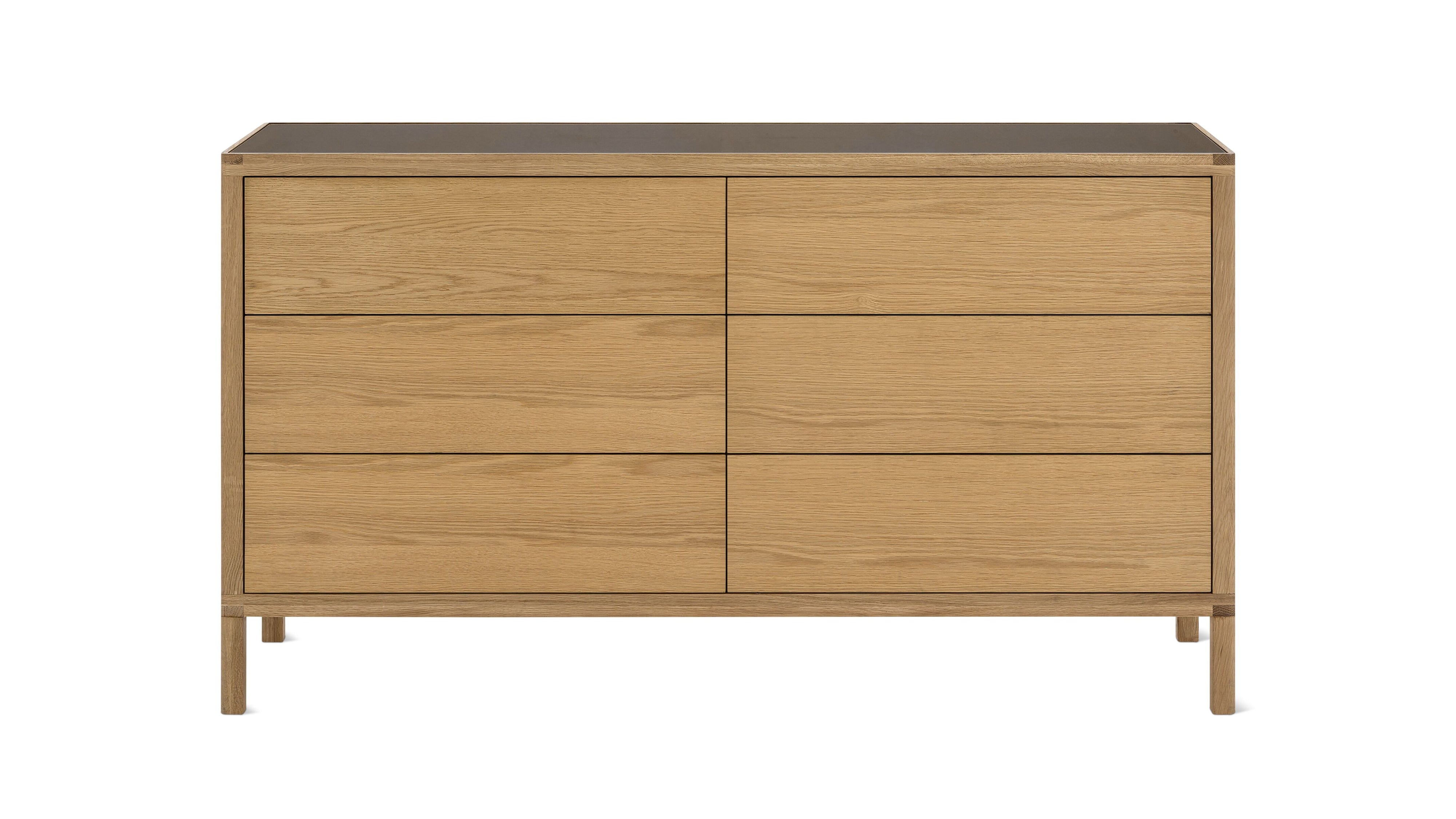 Glimpse Double Dresser, White Oak