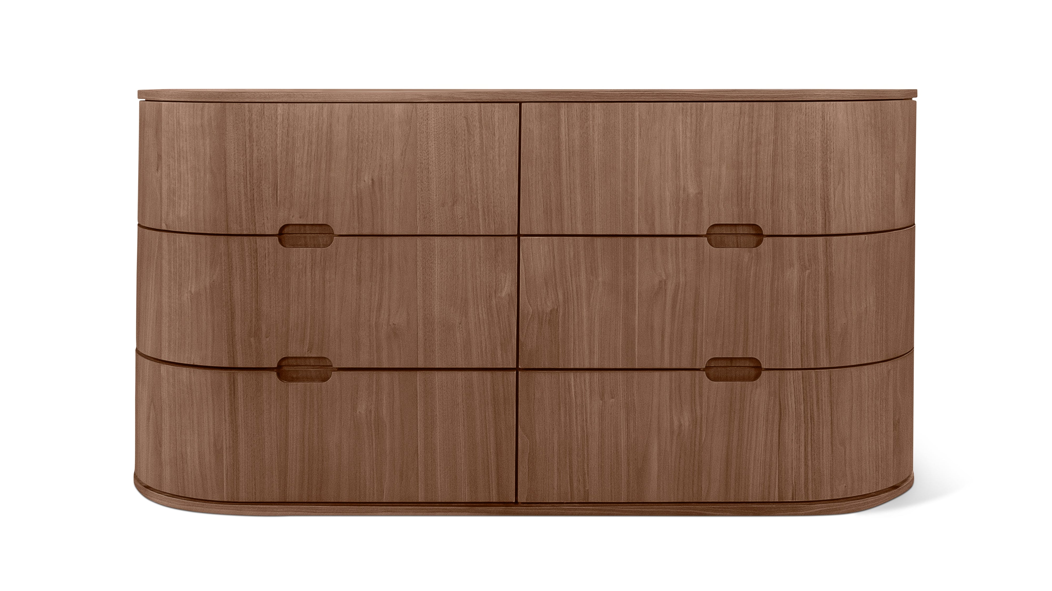 Go Round Dresser, 6 Drawer, Walnut - Image 1