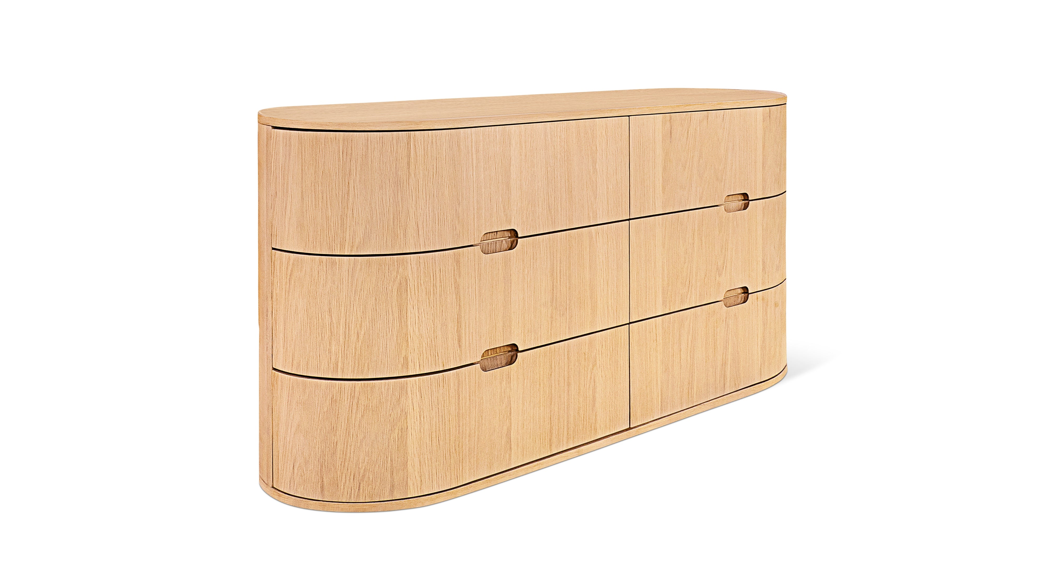 Go Round Dresser, 6 Drawer, White Limed Oak - Image 13