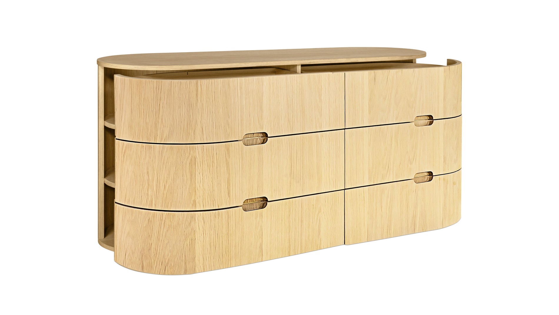 Go Round Dresser, 6 Drawer, White Limed Oak_image