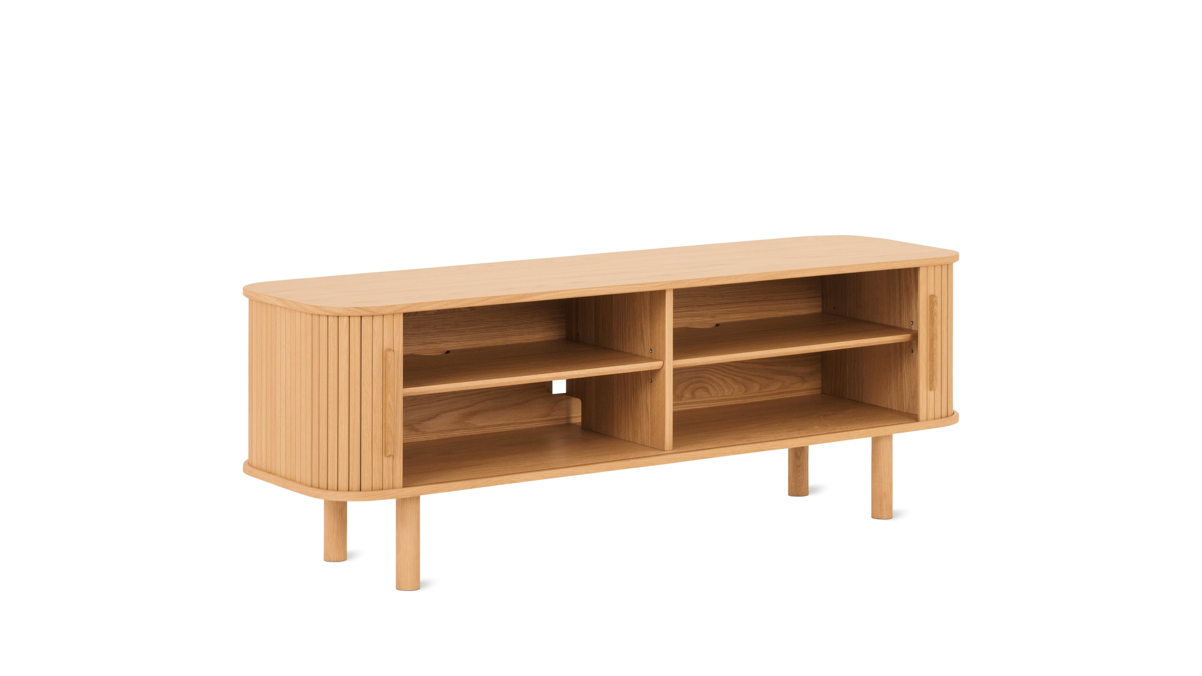 Easy Edge Media Unit All Wood, White Oak