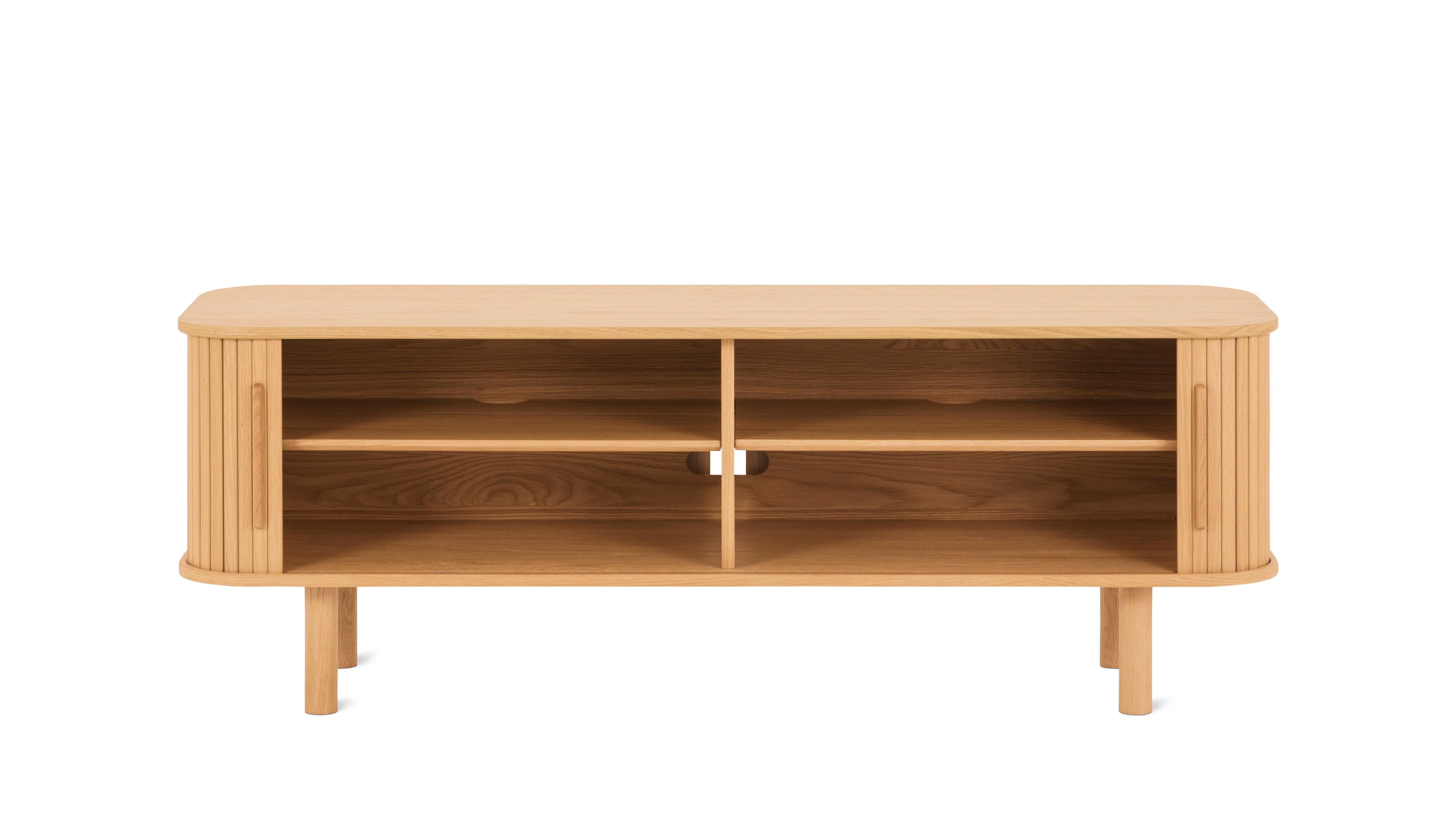 Easy Edge Media Unit All Wood, White Oak