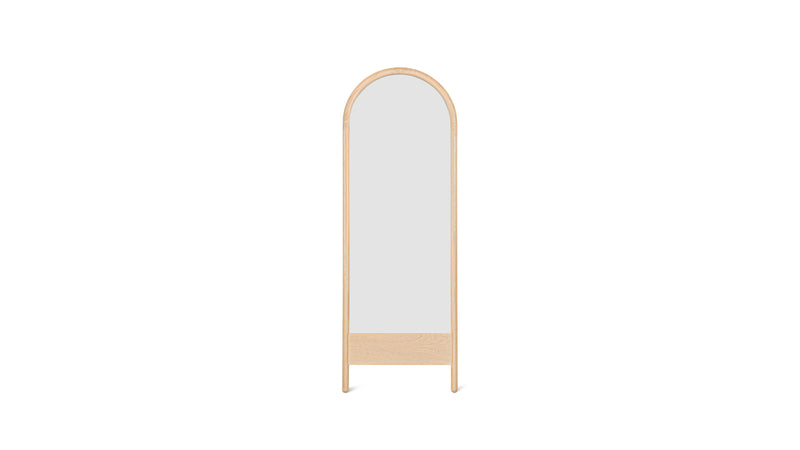 Harbour Mirror, Arched, Pale Oak
