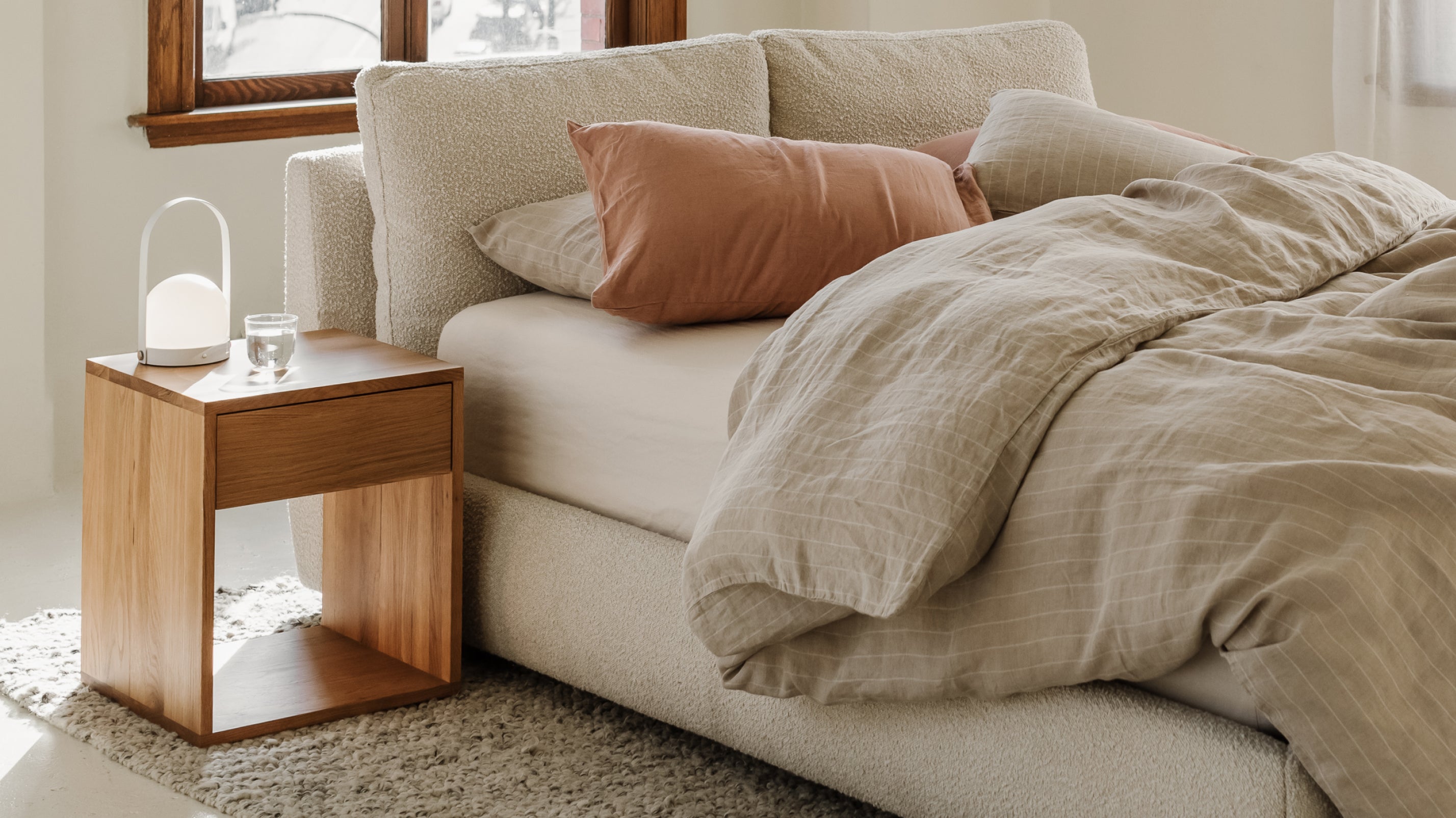 Rest Easy Nightstand With Drawer, Tall, Oak