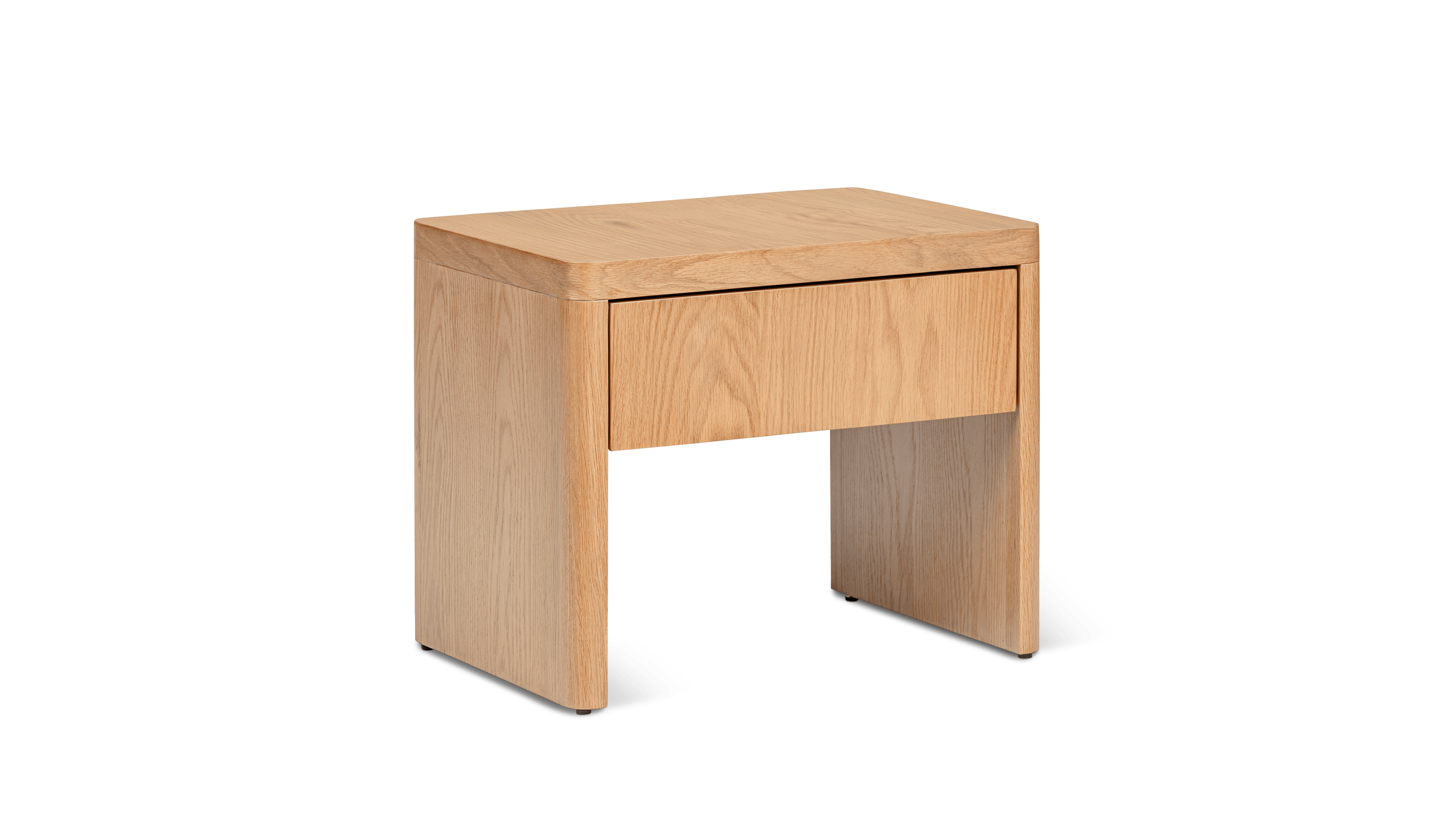 Form Nightstand With Drawer, White Oak - Image 1