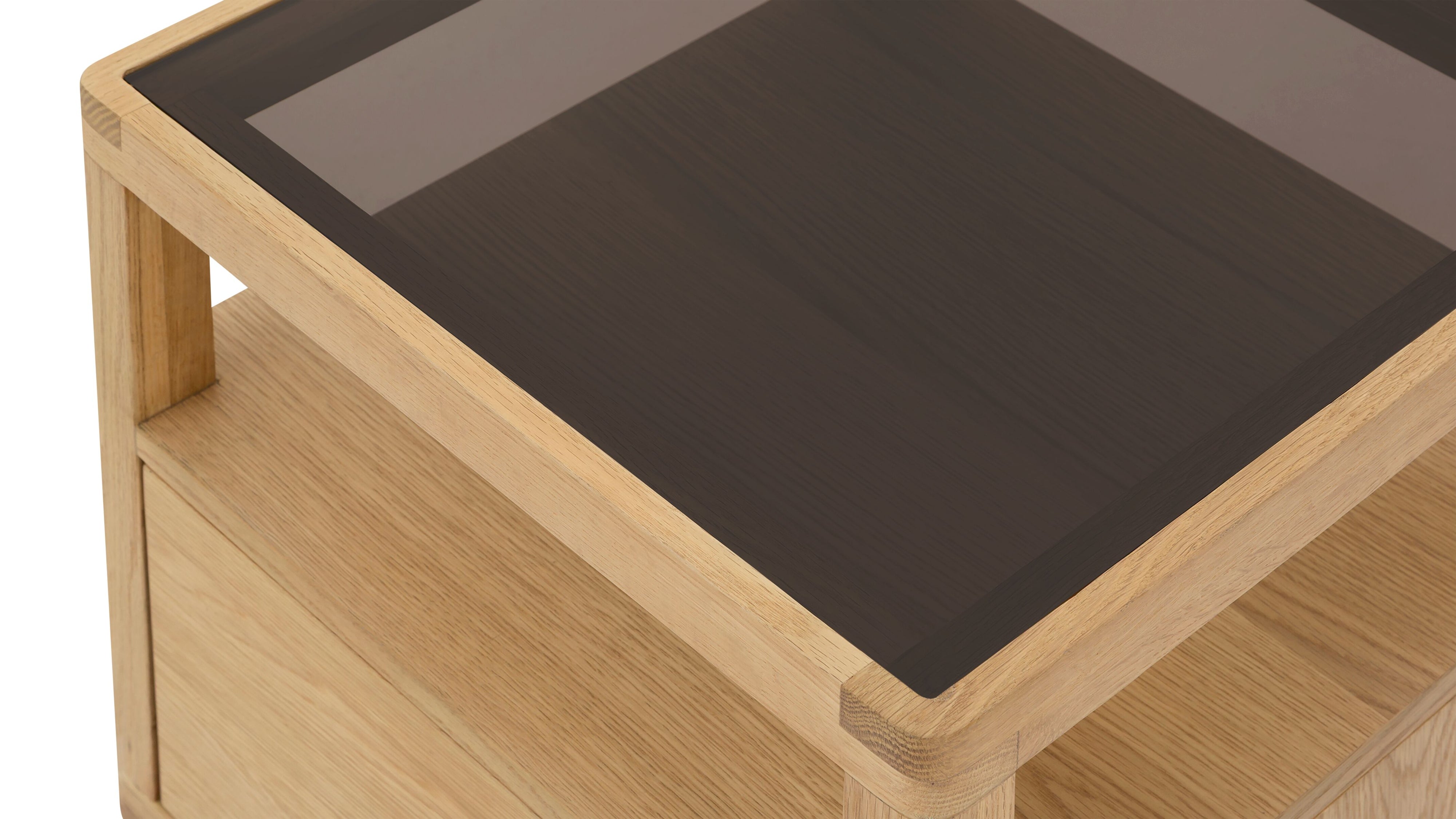 Glimpse Nightstand, White Oak