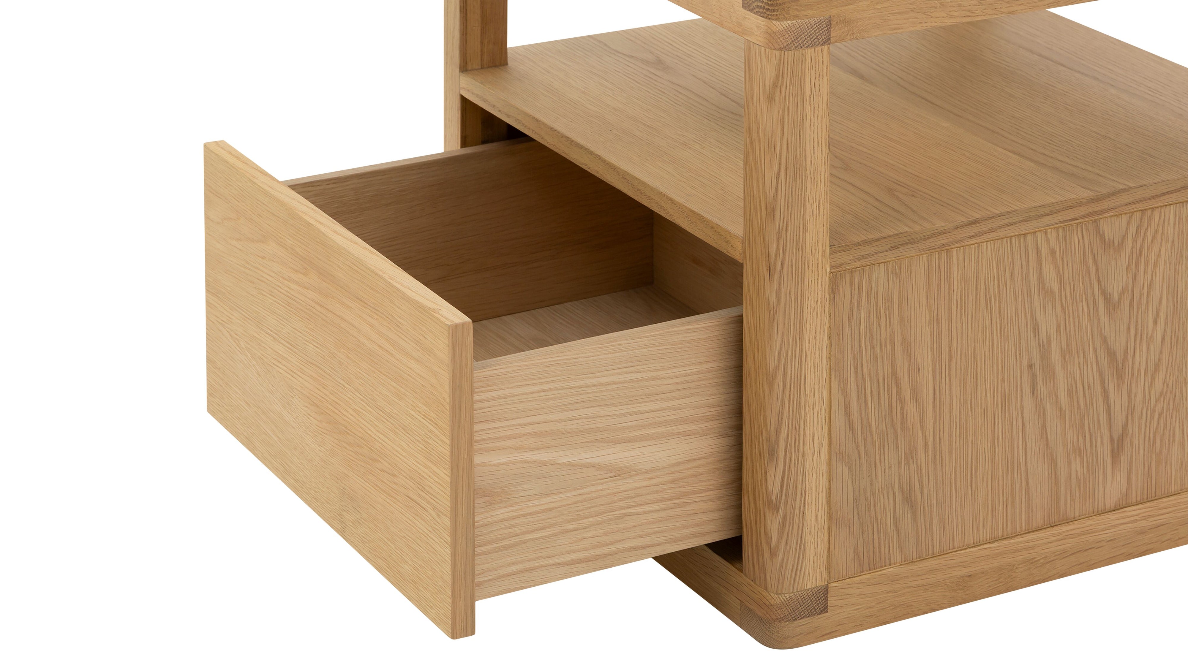 Glimpse Nightstand, White Oak