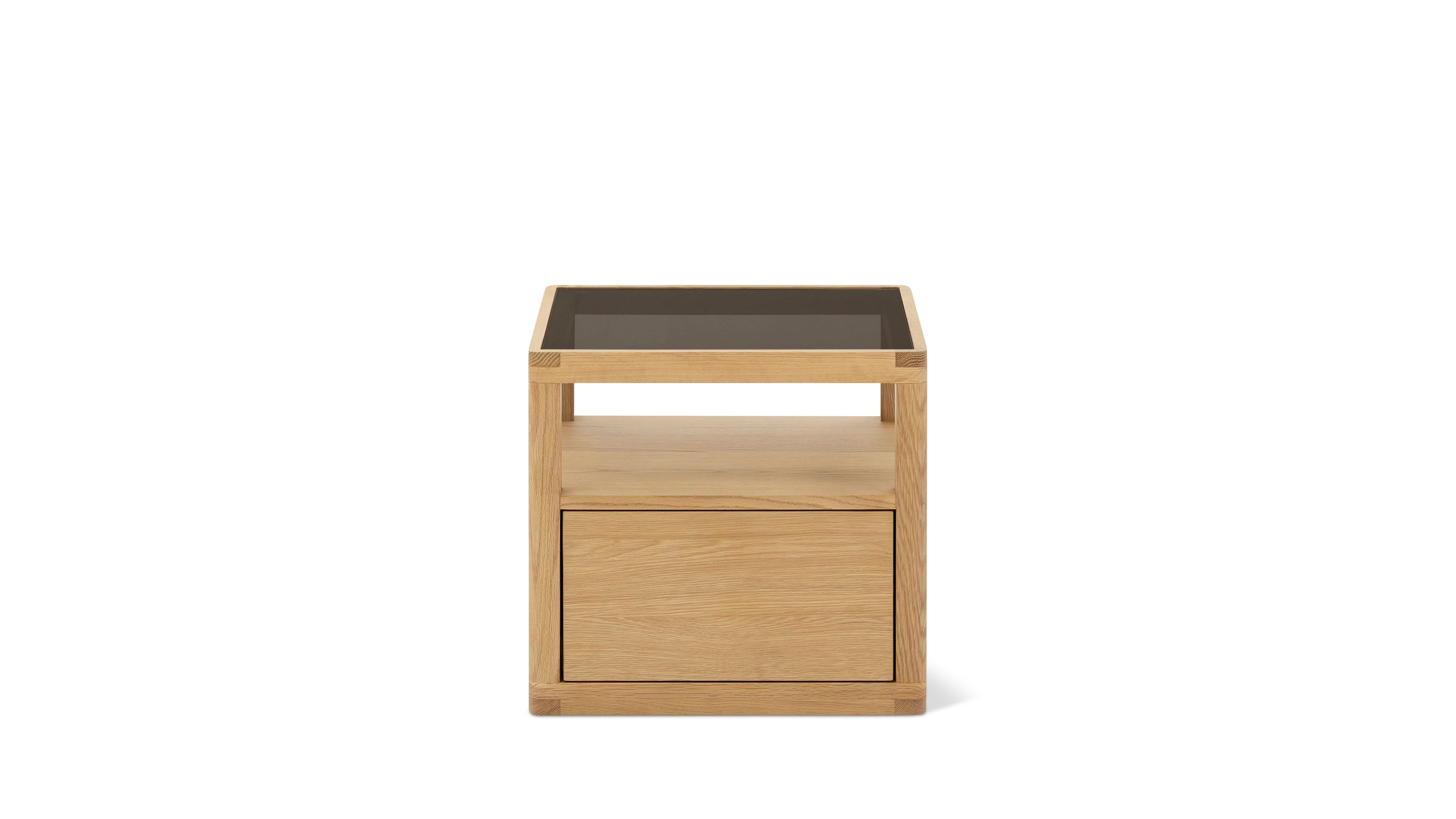 Glimpse Nightstand, White Oak