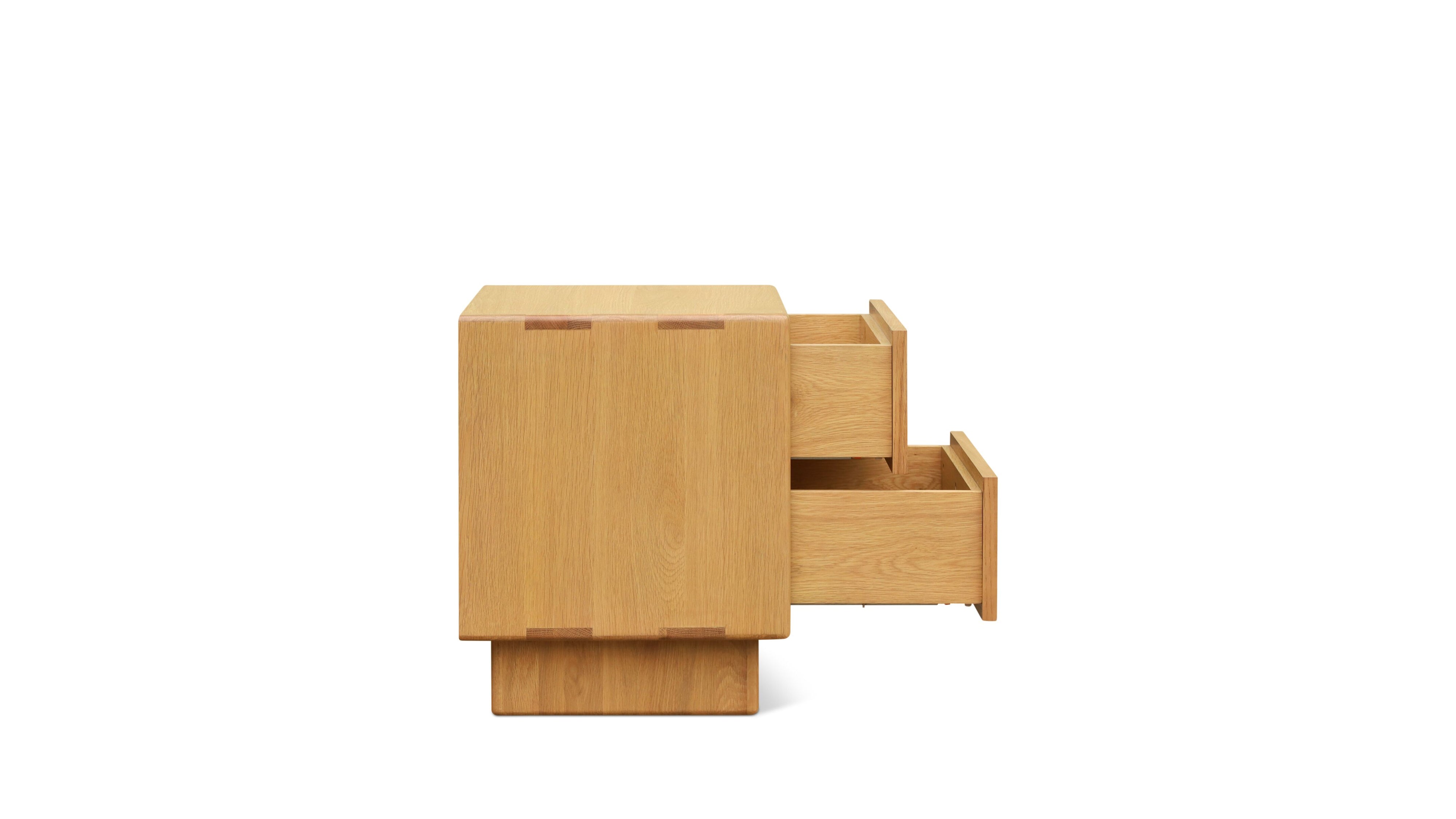 Square Up Nightstand, Oak