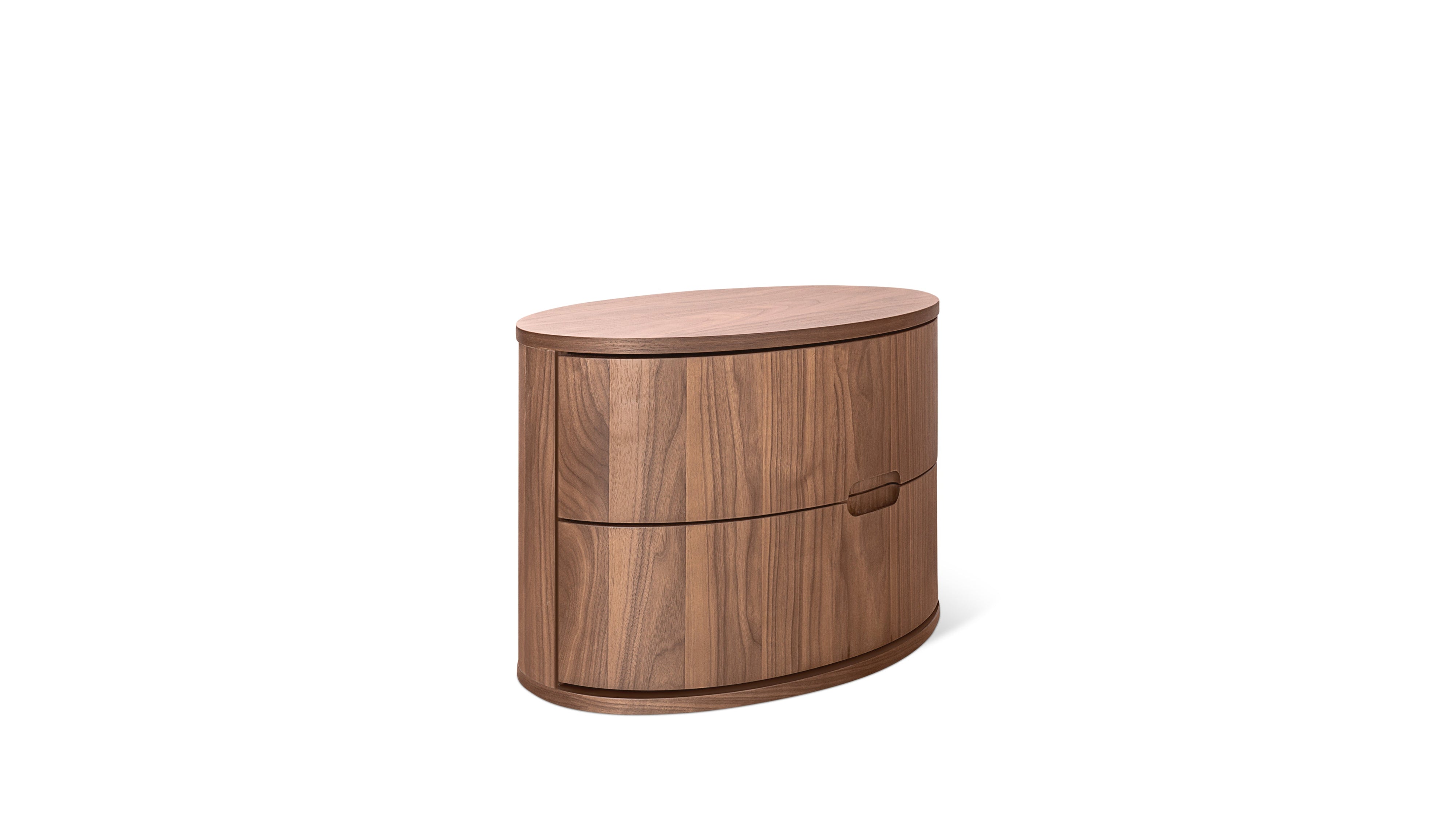 Go Round Nightstand, Walnut - Image 1