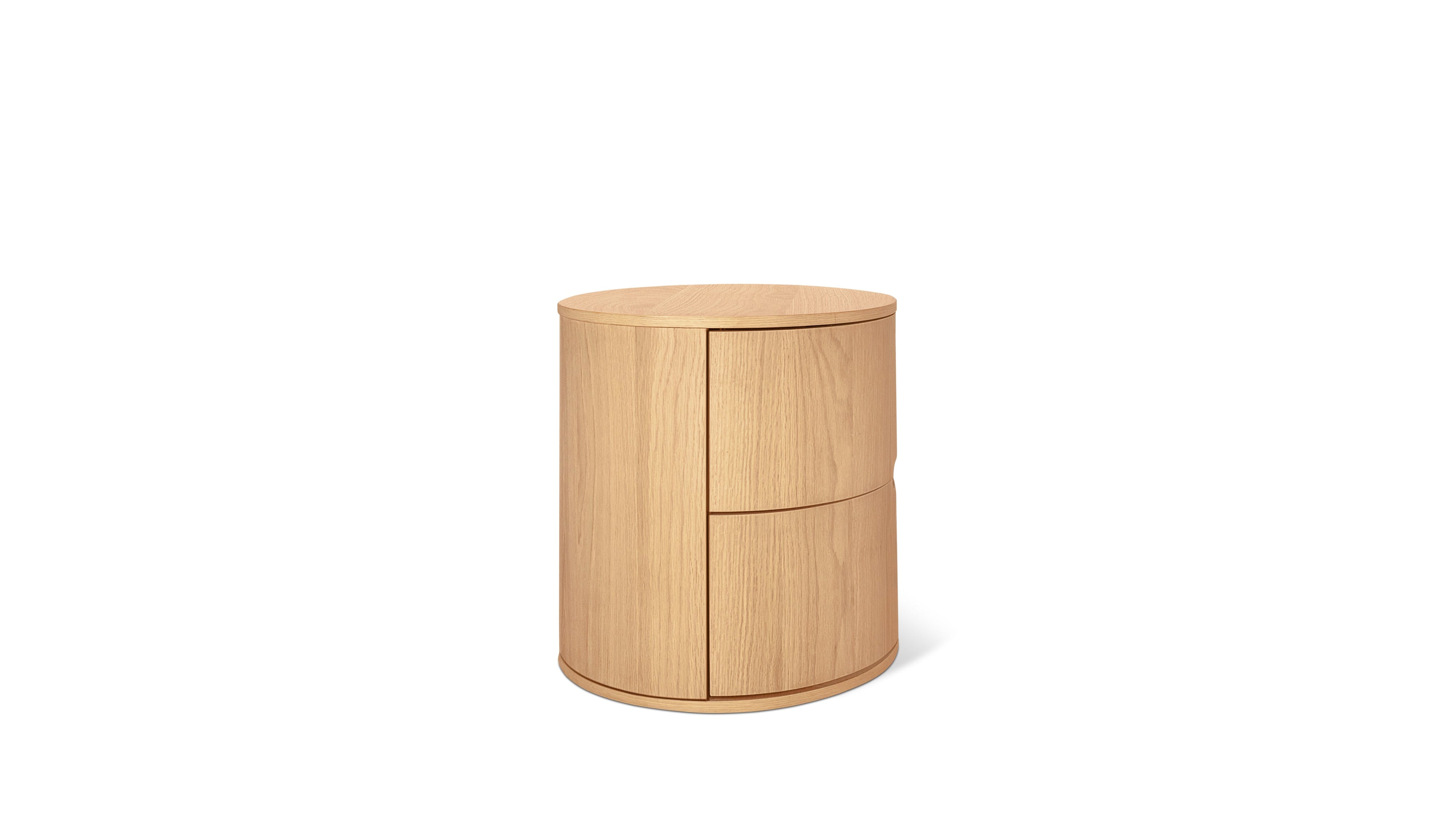 Go Round Nightstand, White Limed Oak - Image 12